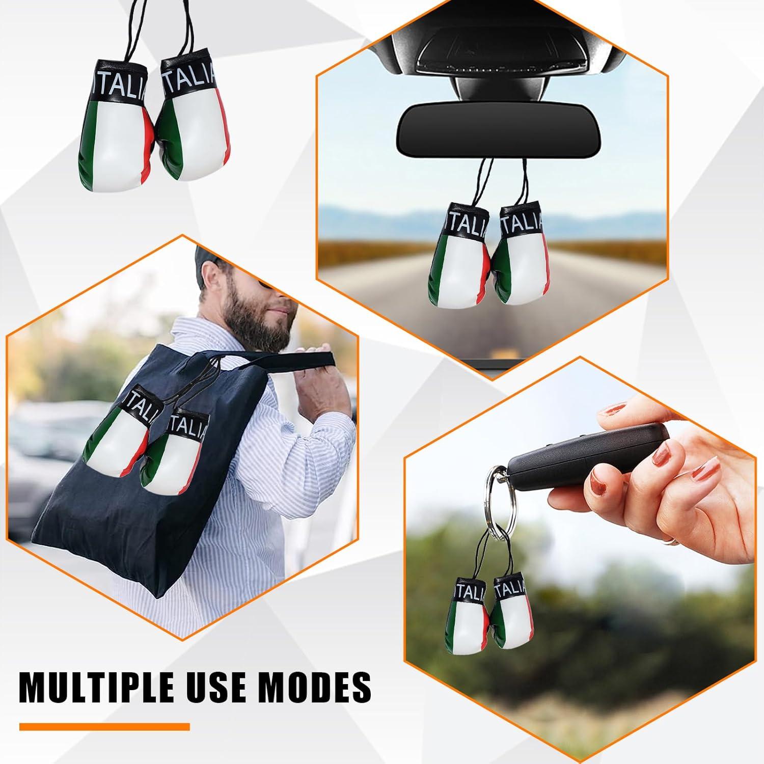 Guantes de Boxeo Mini Kewucn para Espejo de Coche Italia