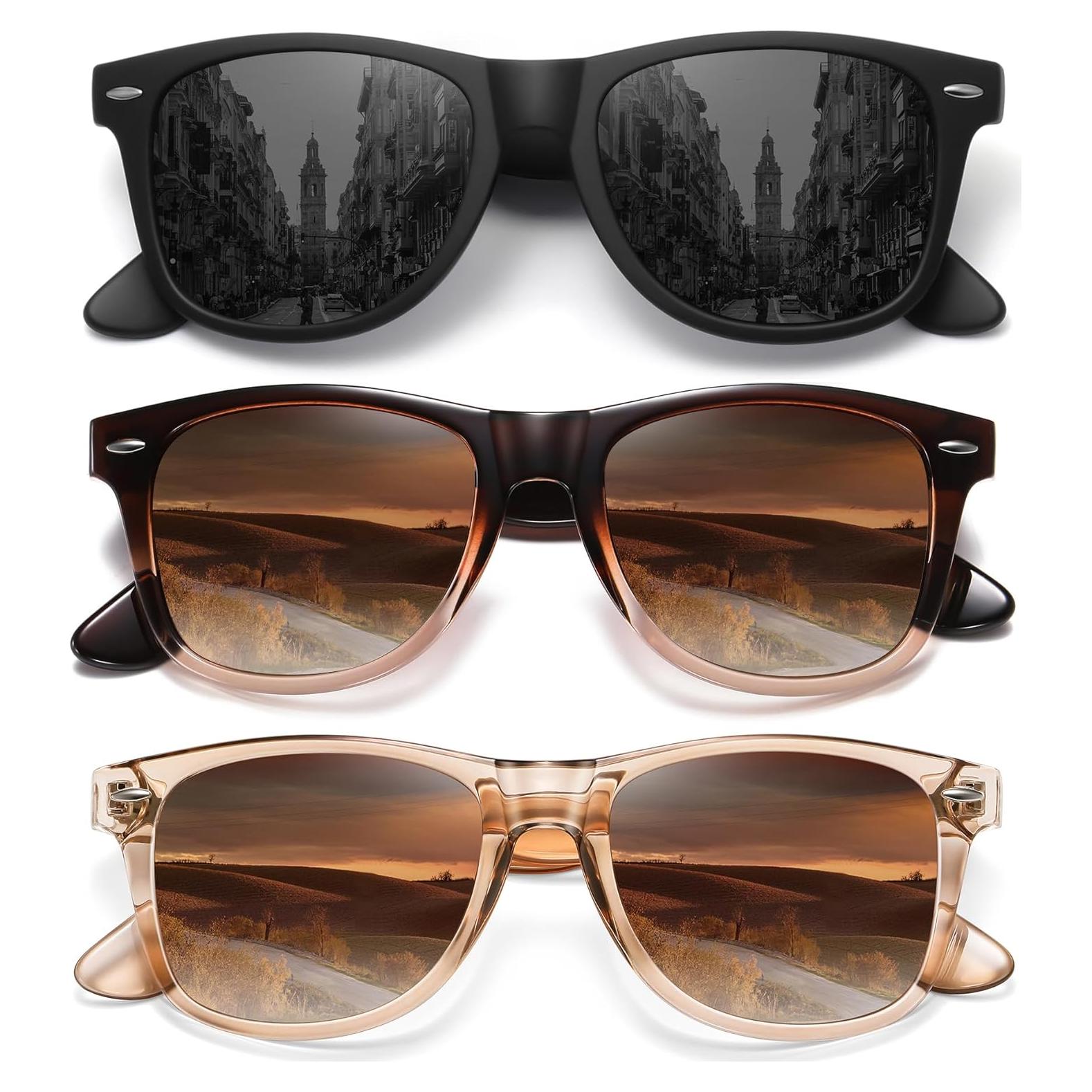 Gafas de Sol Polarizadas MEETSUN UV400 Unisex 3 Pack