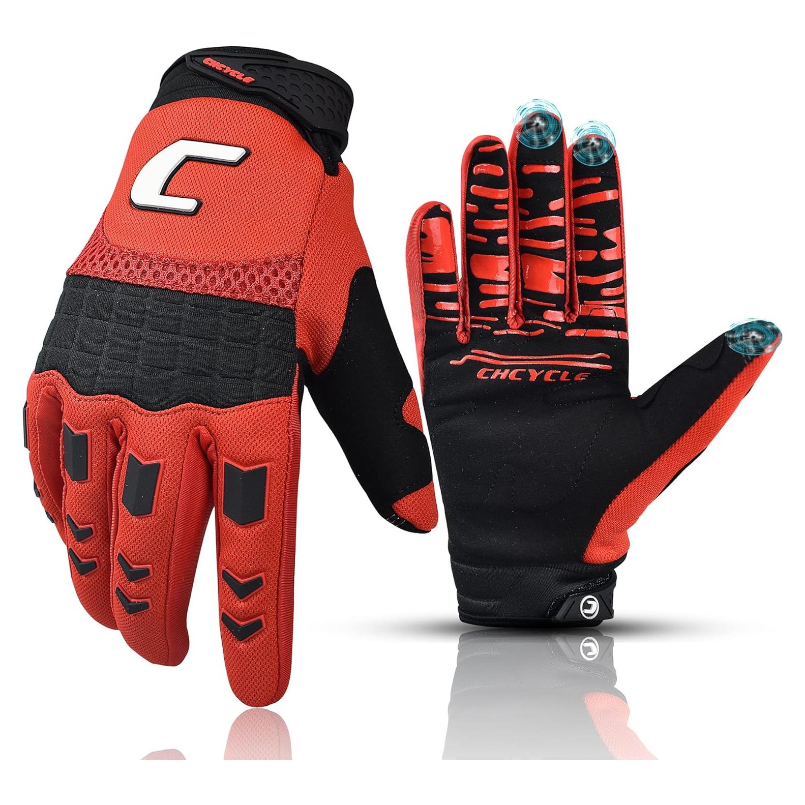 Guantes de Motocross CHCYCLE Táctiles Medianos Negros