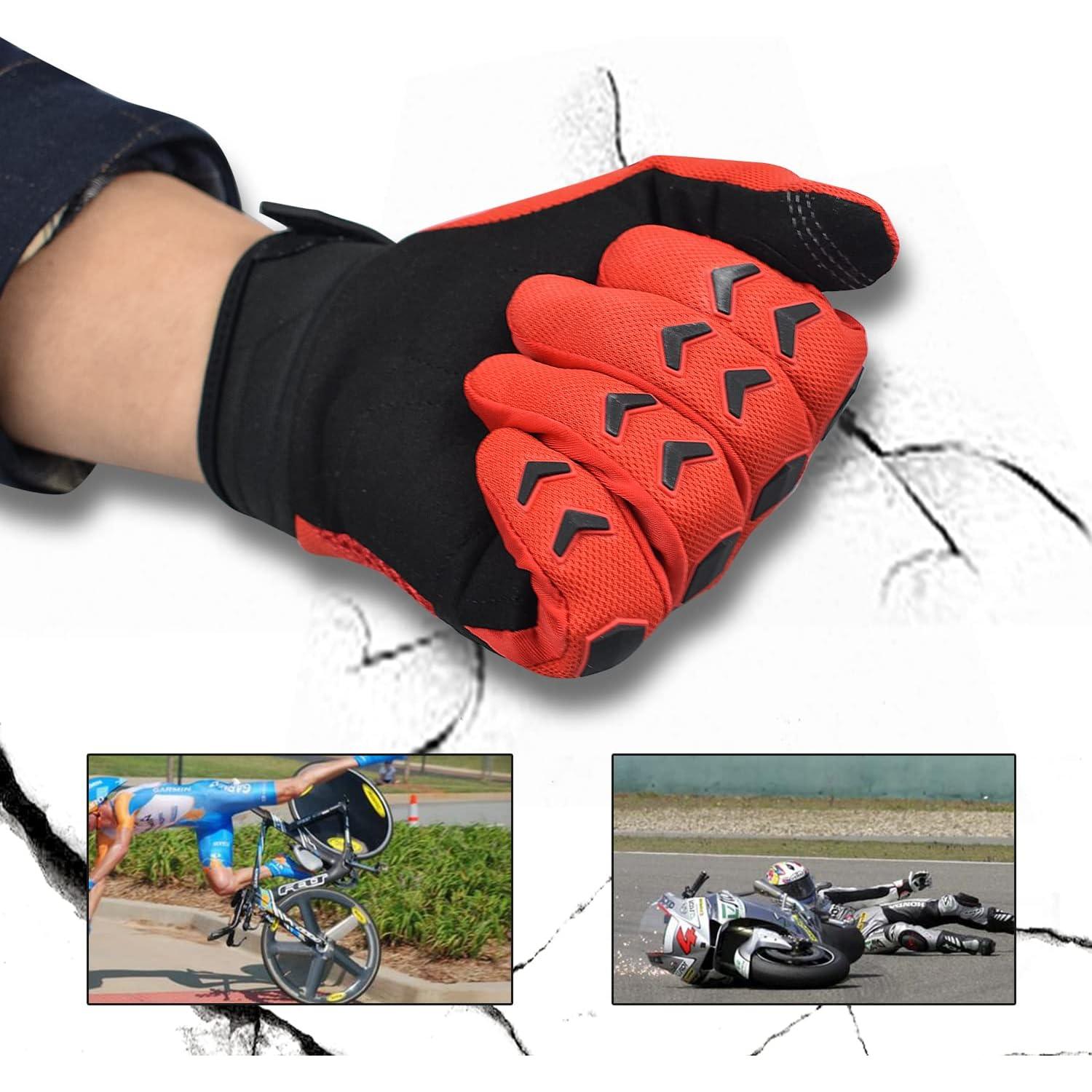 Guantes de Motocross CHCYCLE Táctiles Medianos Negros