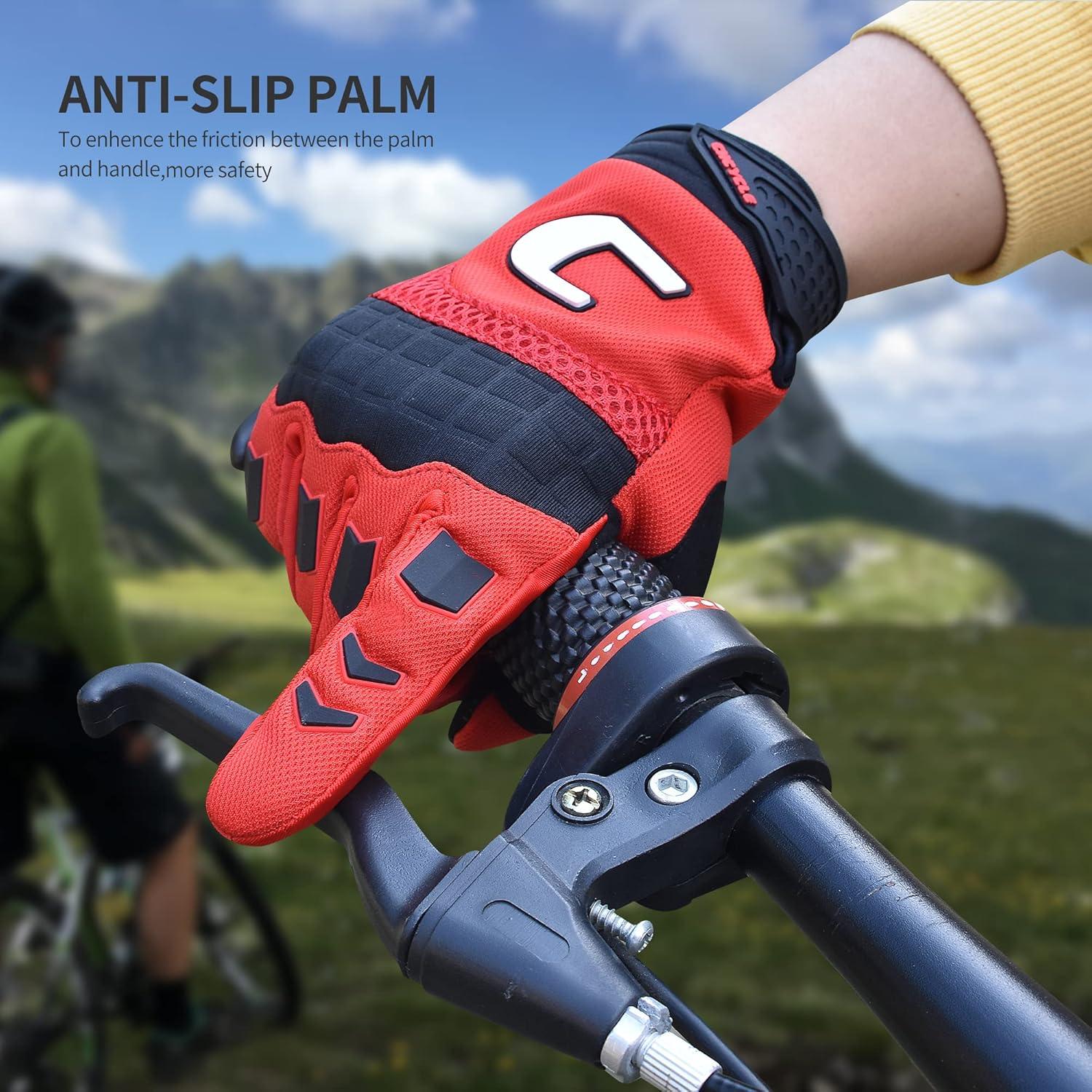 Guantes de Motocross CHCYCLE Táctiles Medianos Negros