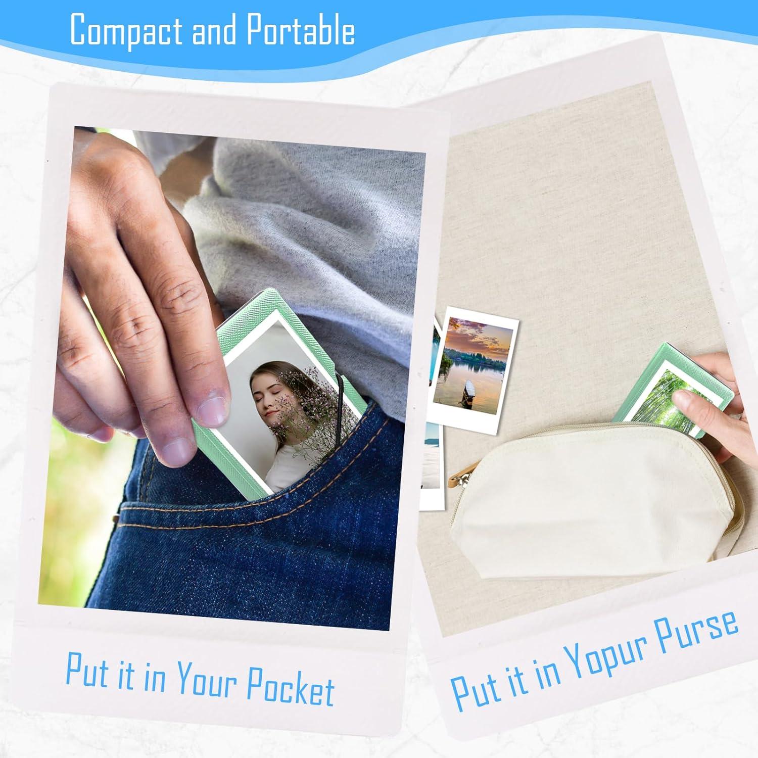 Álbum de Fotos Mini Losneg Verde Menta 32+1 Bolsillos