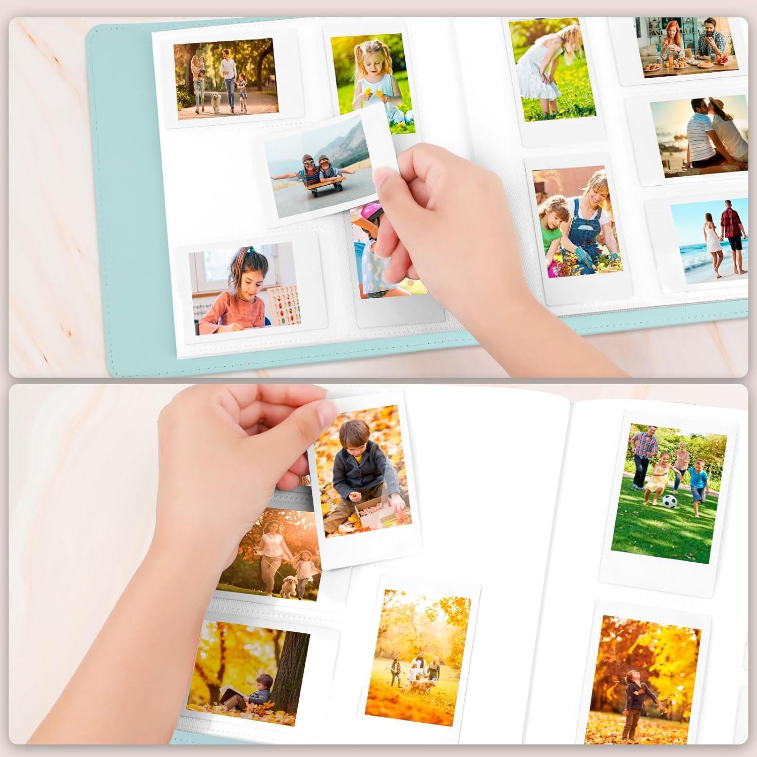 Álbum de fotos mini Ruibytree 360 bolsillos Verde