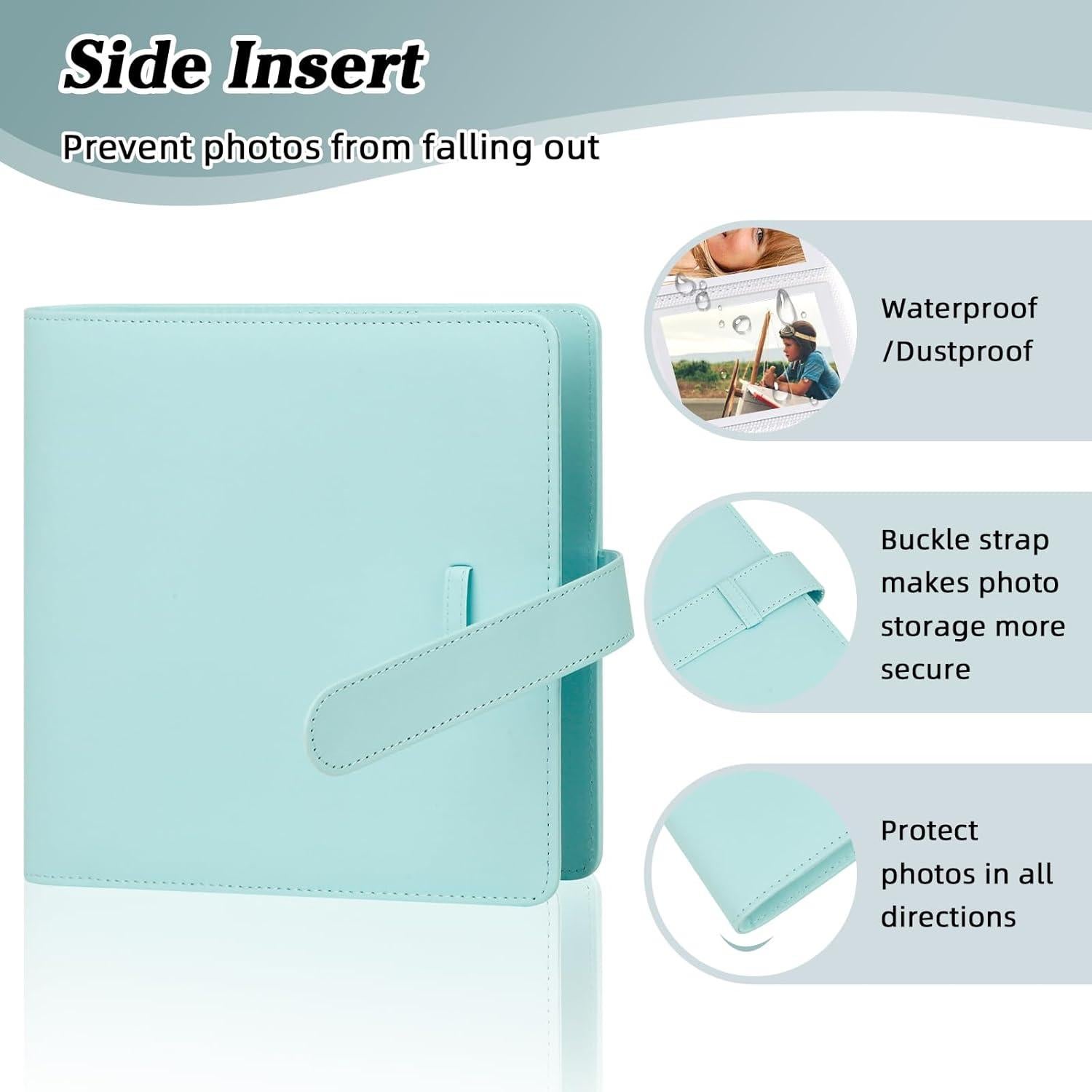 Álbum de fotos mini Ruibytree 360 bolsillos Verde