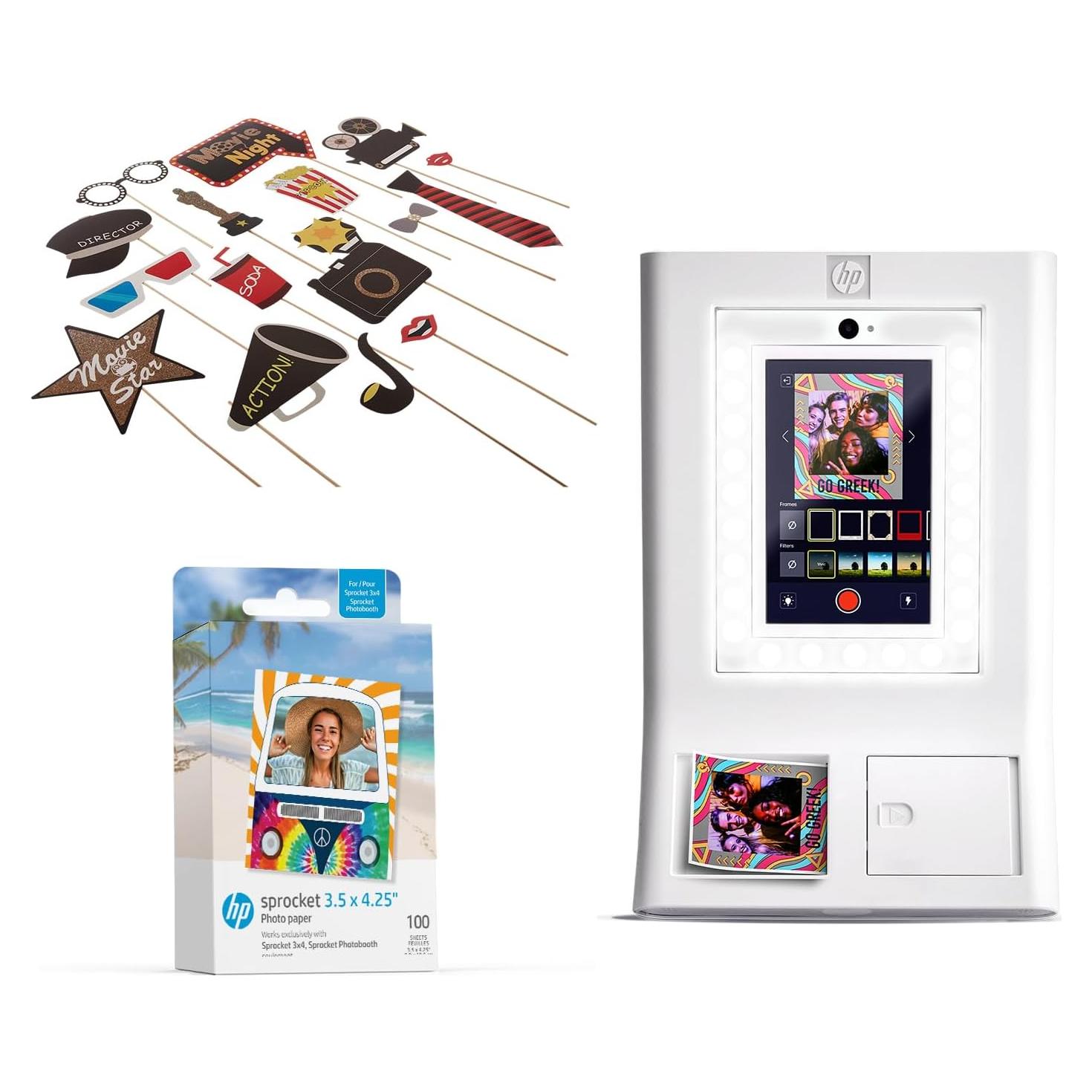 Impresora de Fotos Instantáneas HP Sprocket Blanca + 110 Hojas Zink