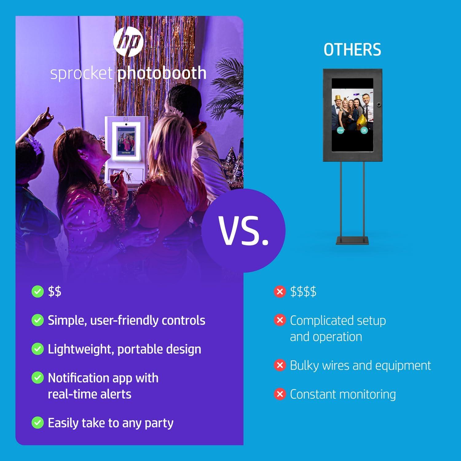 Impresora de Fotos Instantáneas HP Sprocket Blanca + 110 Hojas Zink