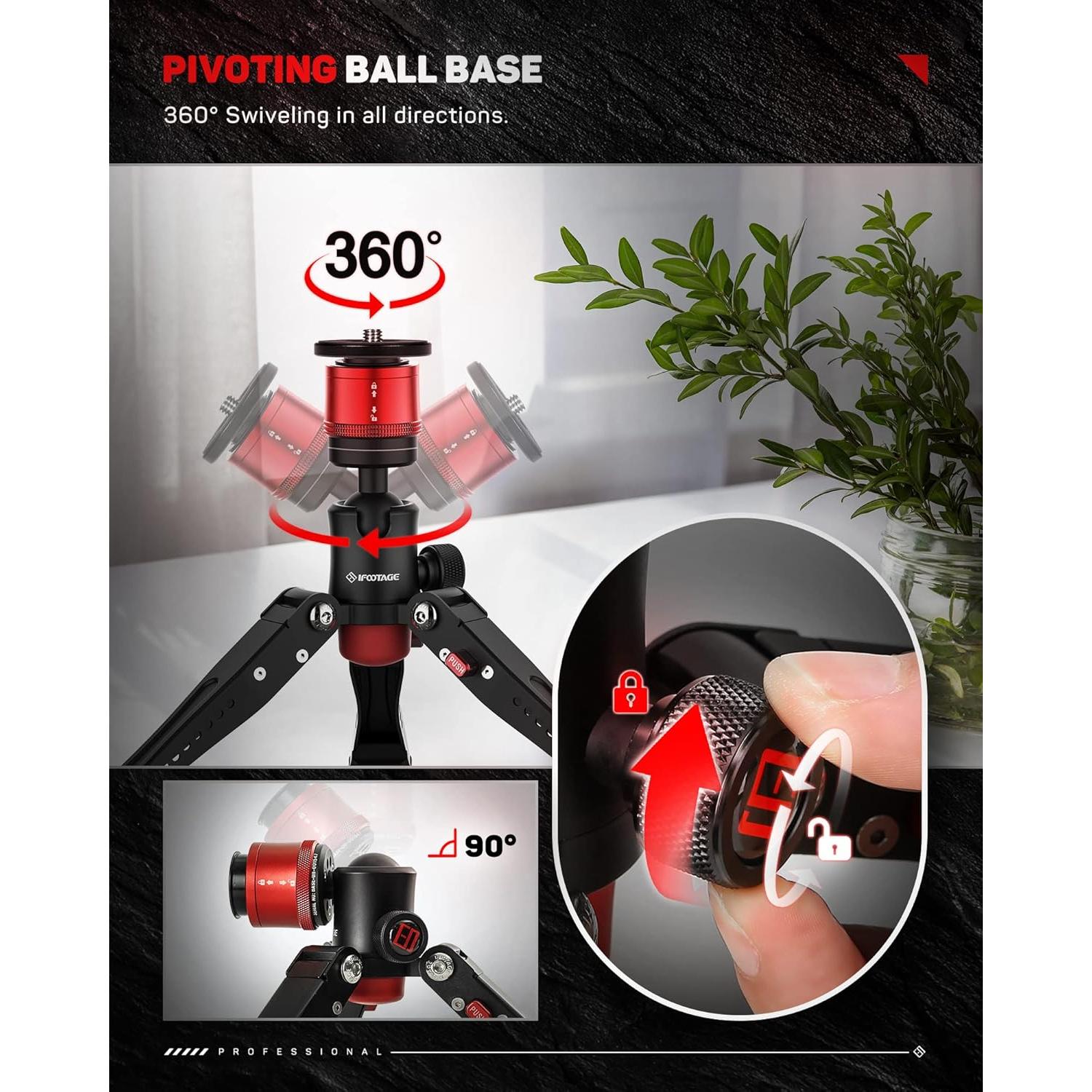 Trípode Mini Profesional IFOOTAGE BASE para Fotografía