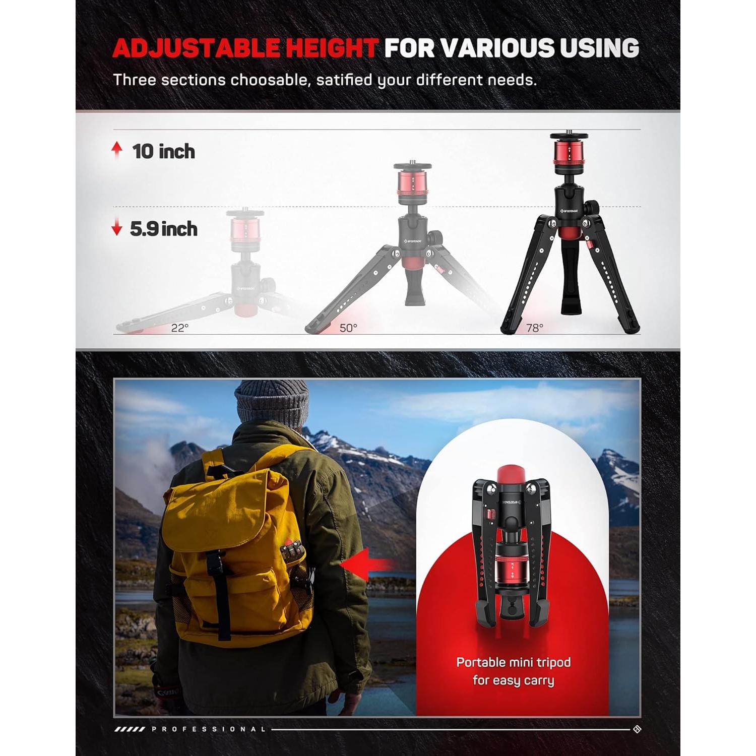 Trípode Mini Profesional IFOOTAGE BASE para Fotografía