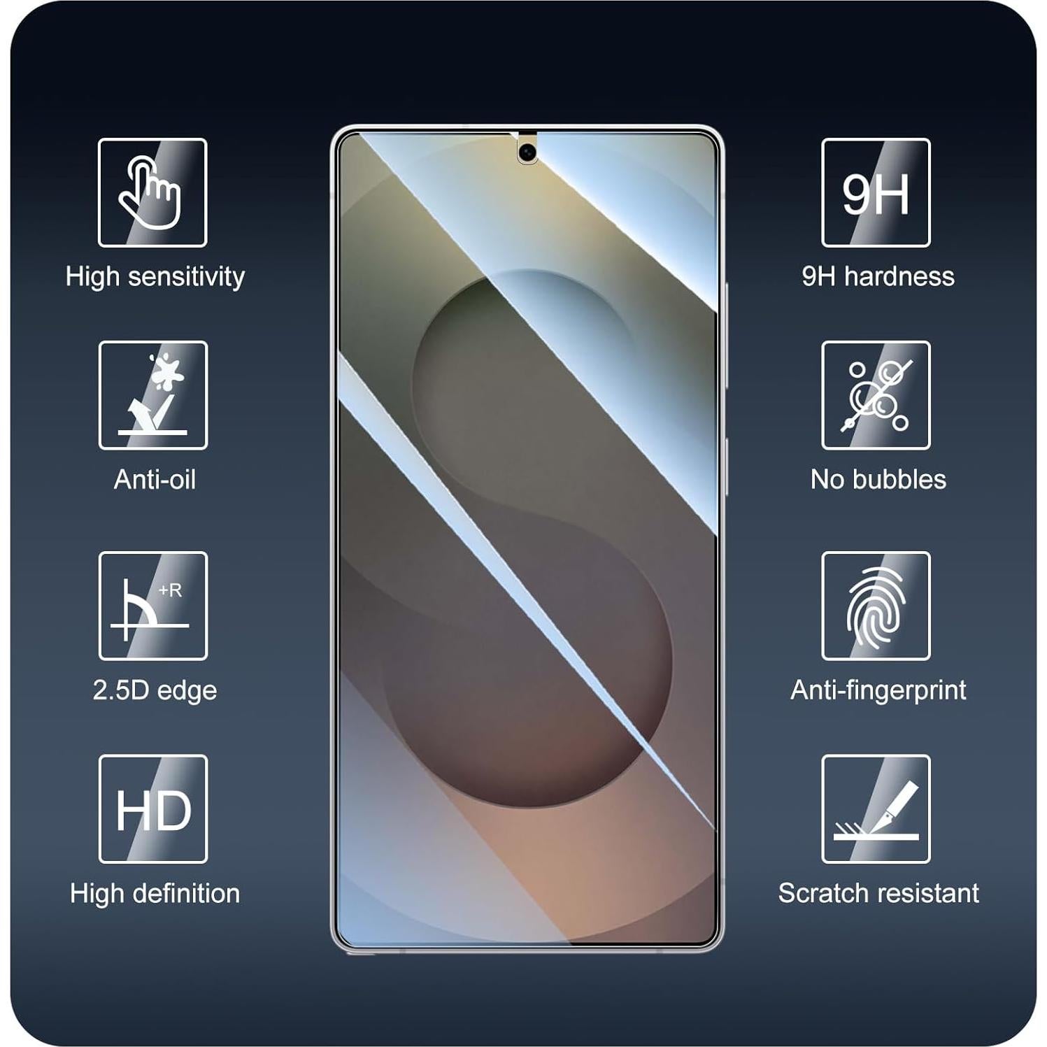 Protector de Pantalla y Lente para Samsung Galaxy S25 Ultra - 3 Piezas