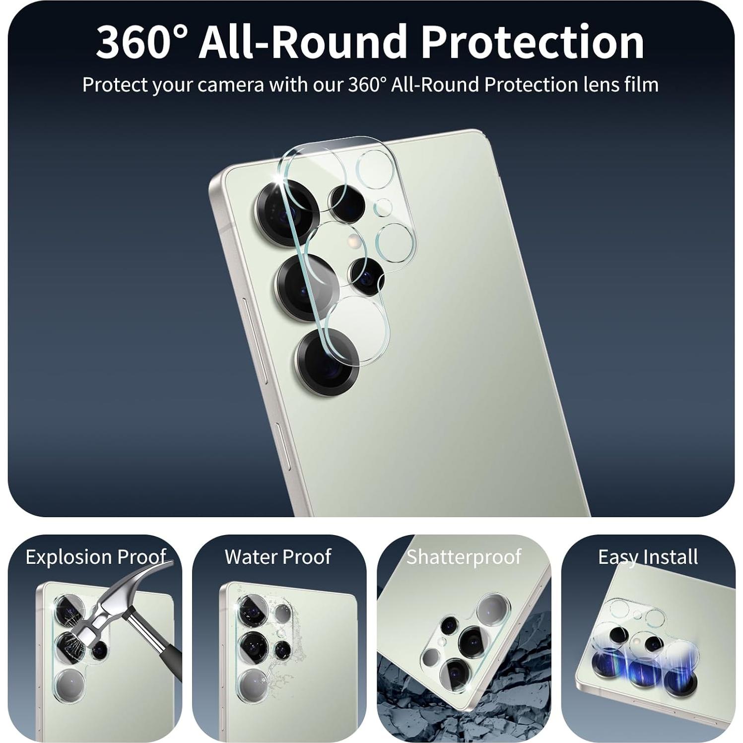 Protector de Pantalla y Lente para Samsung Galaxy S25 Ultra - 3 Piezas