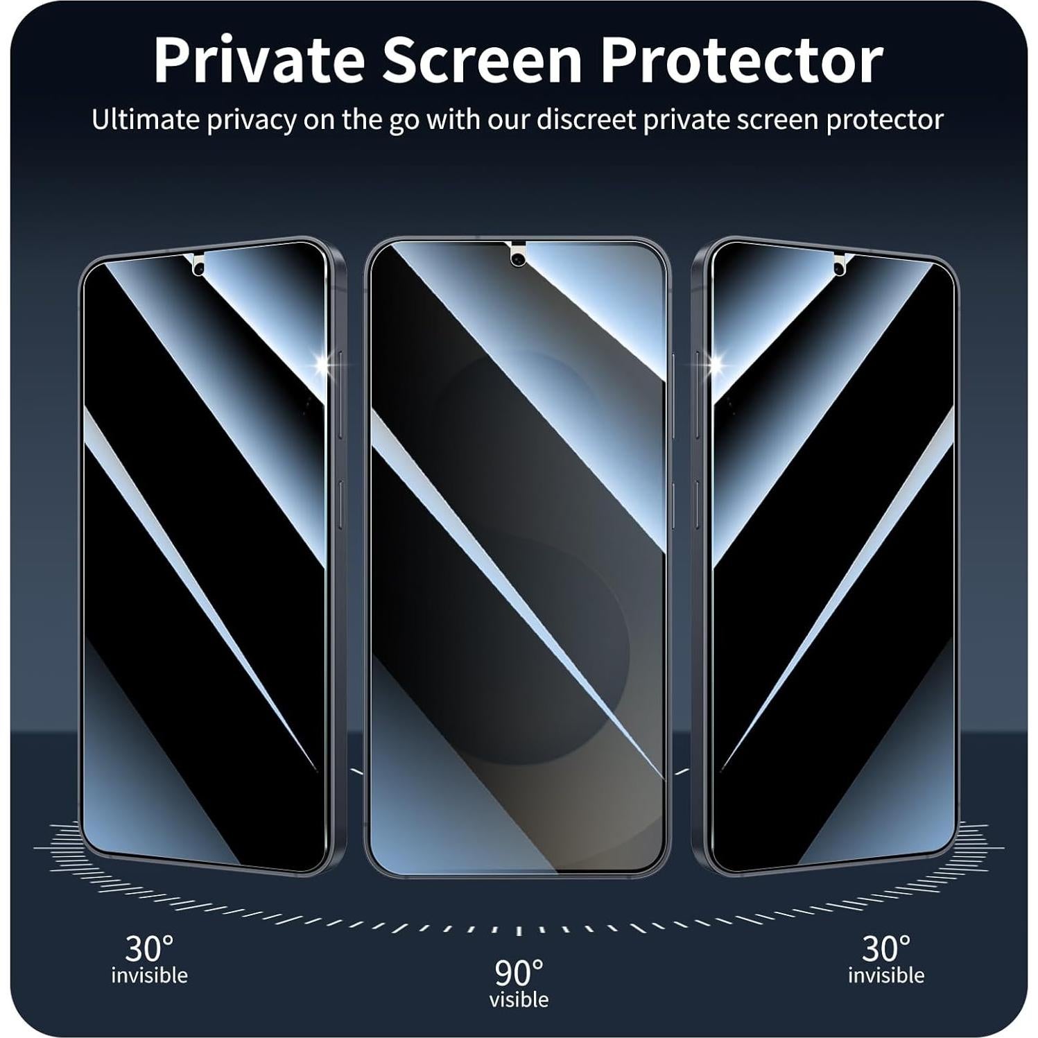 Protector de Pantalla Privado Fynorao para Samsung Galaxy S25/S24 - 3 Unidades