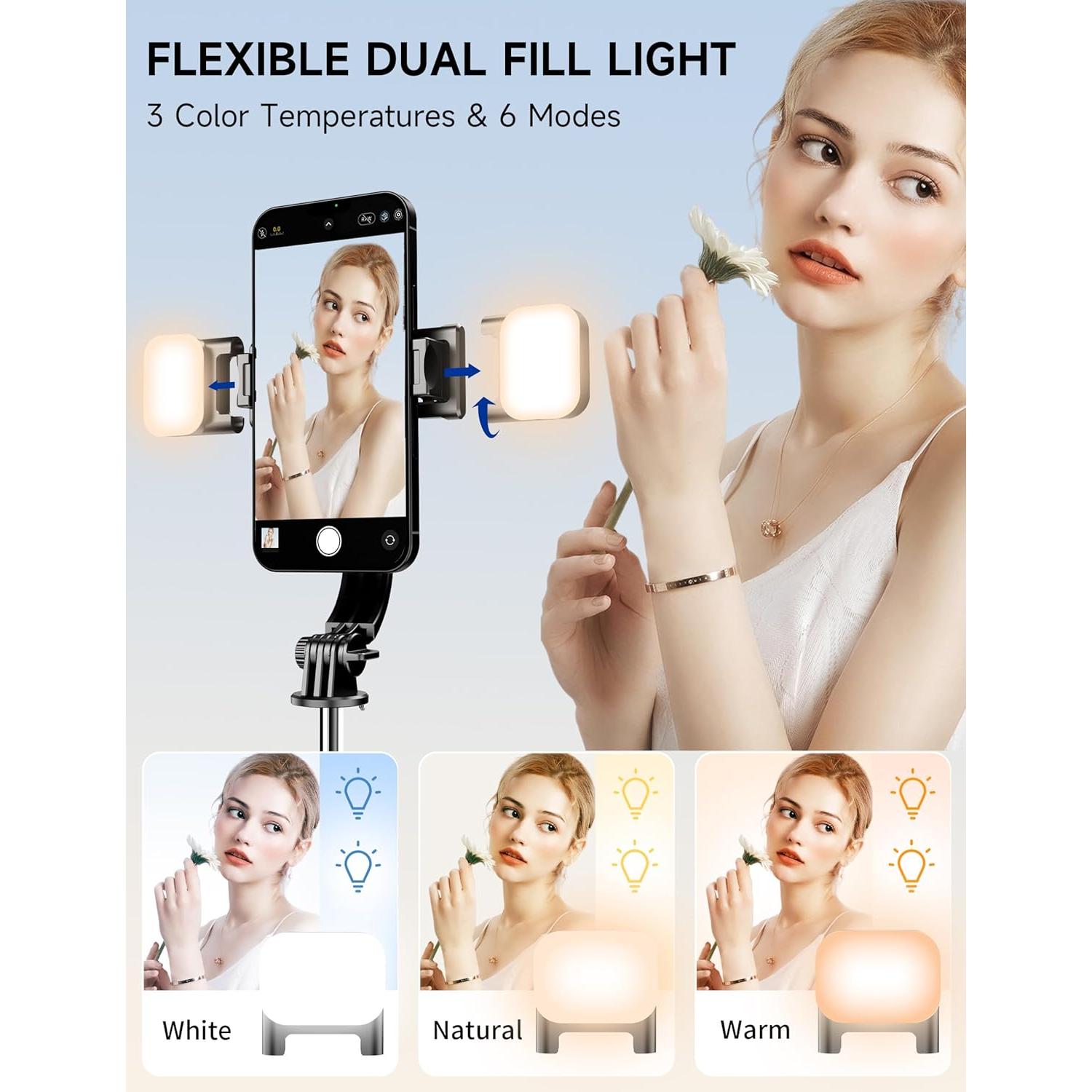 Trípode para Selfie SelfieShow L13D con 2 Luces LED Regulables
