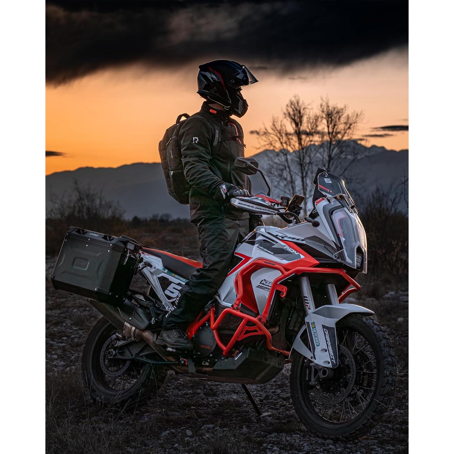 Chaqueta de Motocicleta RIDEIRON MJ5502 Negra M con Armadura CE