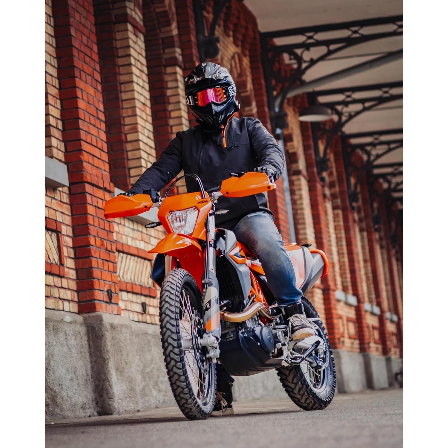 Chaqueta de Motocicleta RIDEIRON MJ5502 Negra M con Armadura CE