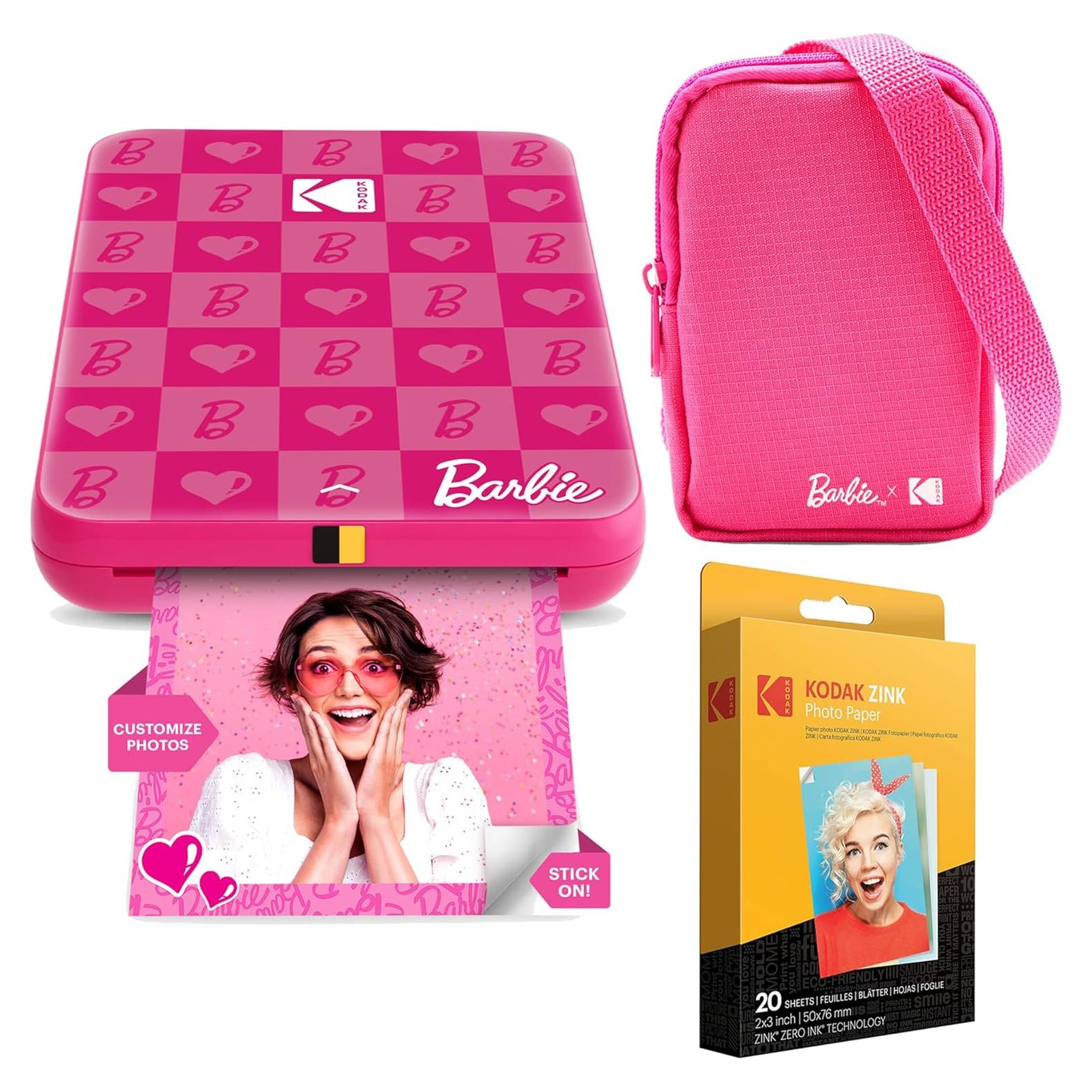 Impresora Móvil Instantánea KODAK x Barbie Slim Rosa + Papel ZINK