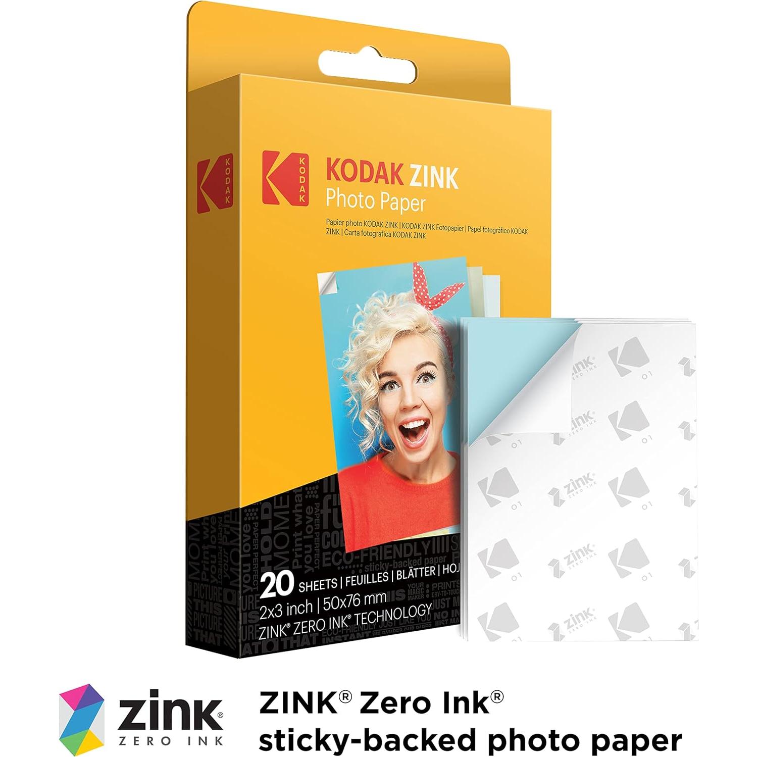 Impresora Móvil Instantánea KODAK x Barbie Slim Rosa + Papel ZINK