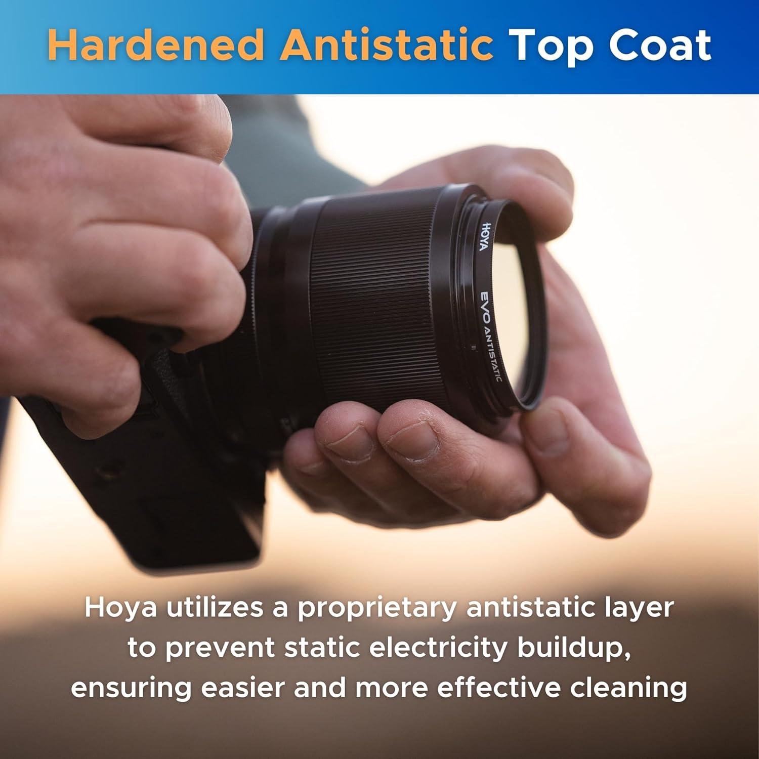 Protector de Lente Antiestático Hoya EVO 37mm - Vidrio Óptico Premium