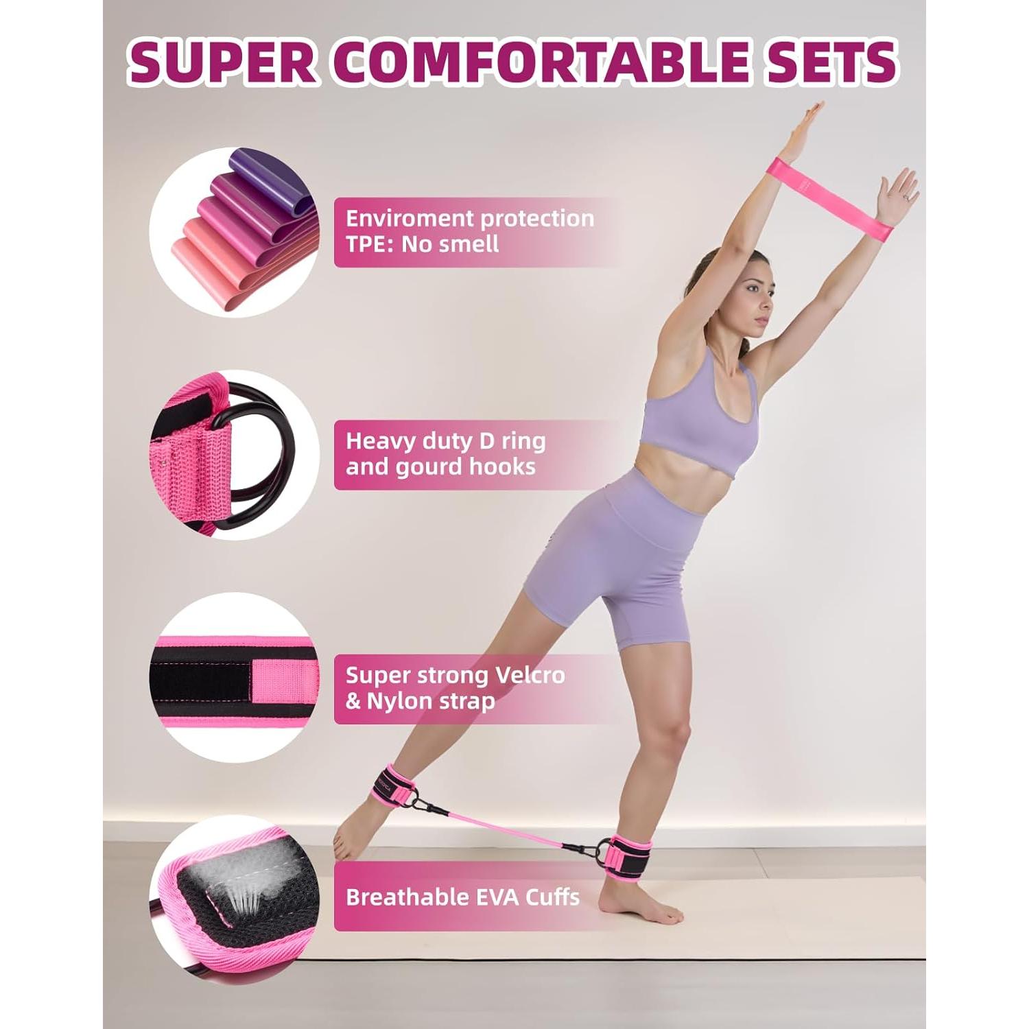 Juego de Bandas de Resistencia Mexlyca JS01 - 8 Piezas para Ejercicio