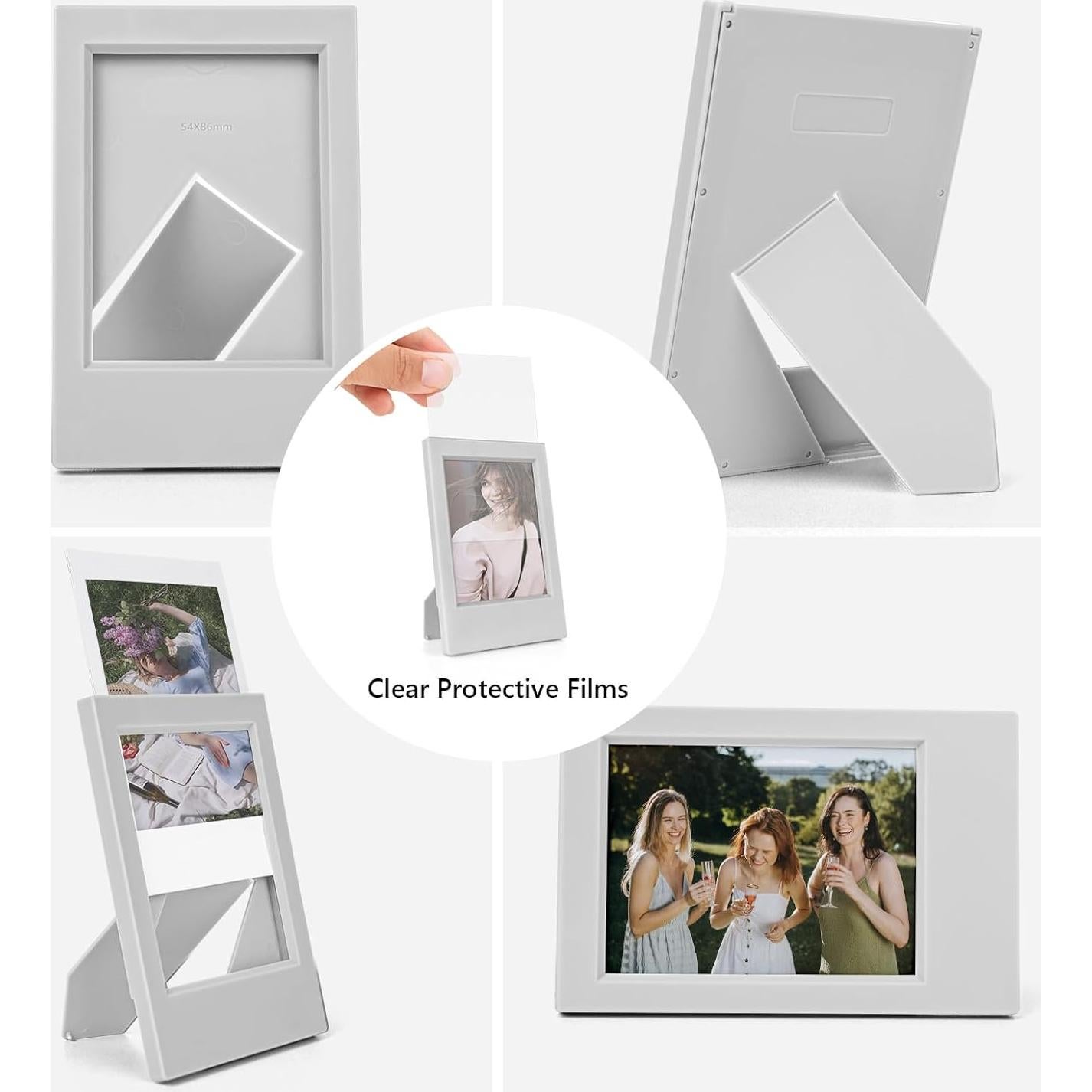 Marcos de Foto Mini 2x3 HIYQIN - Paquete de 8 Gris