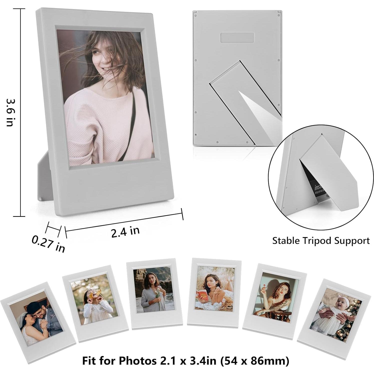 Marcos de Foto Mini 2x3 HIYQIN - Paquete de 8 Gris