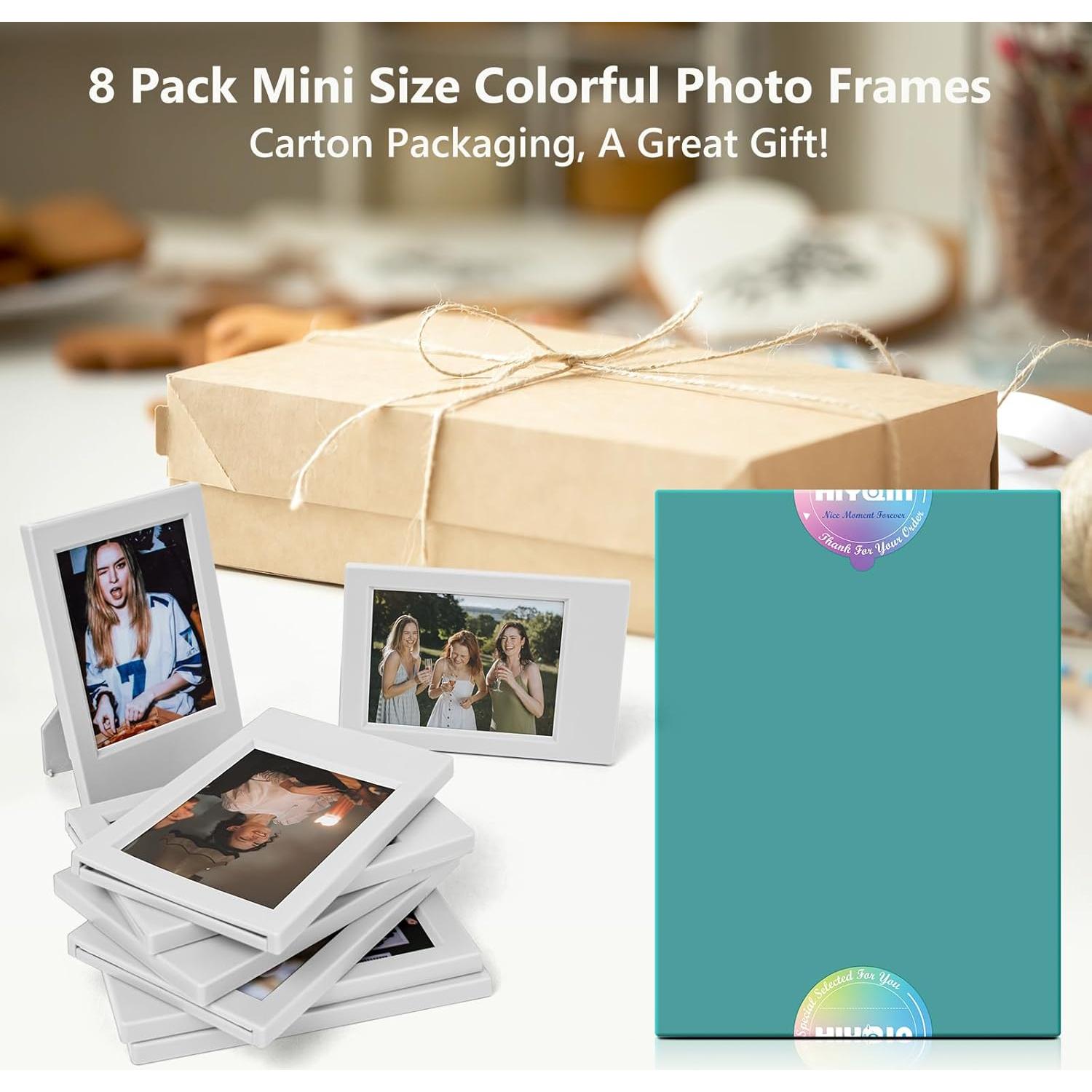 Marcos de Foto Mini 2x3 HIYQIN - Paquete de 8 Gris