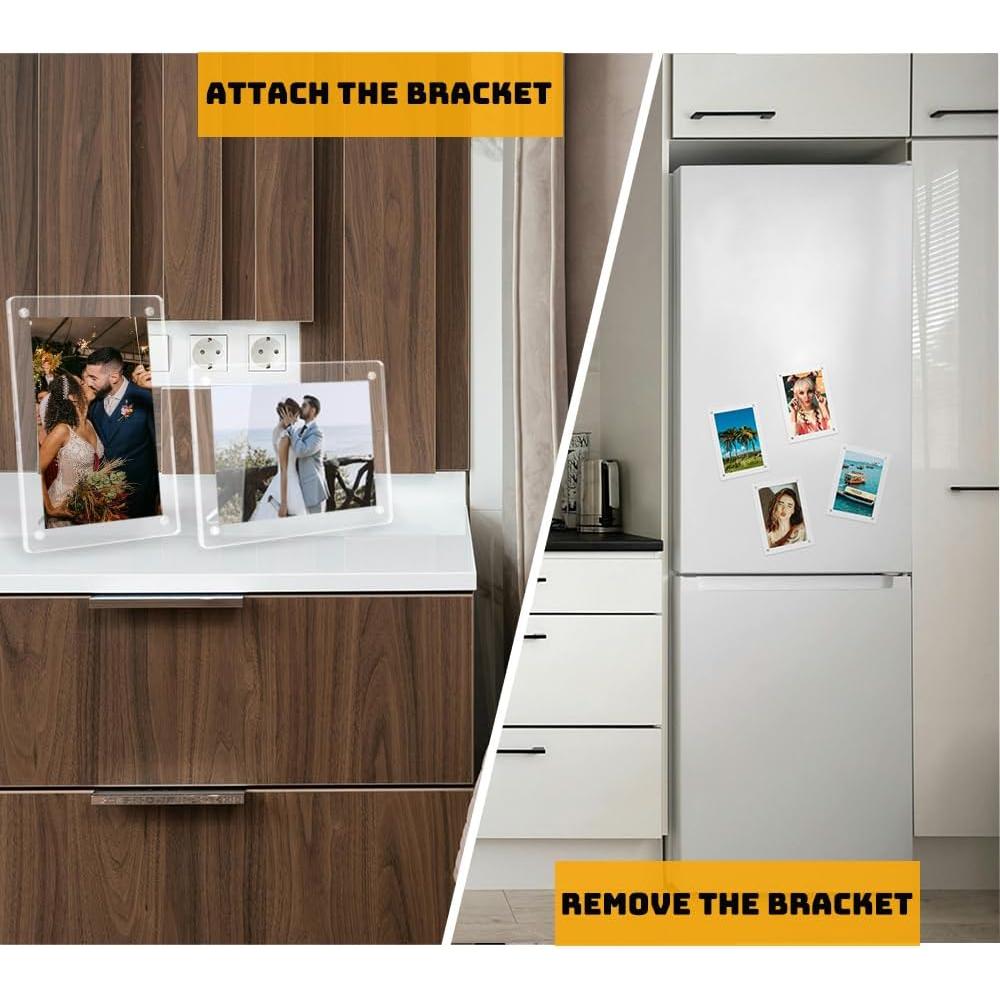 Mini Marcos Magnéticos LIANHELILAI 6x9 cm Acrílico 2 Pzs