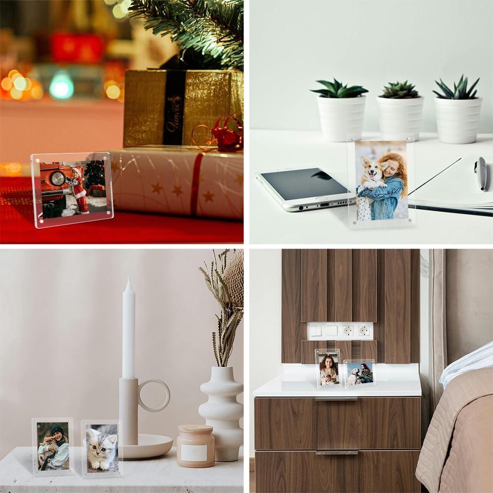 Mini Marcos Magnéticos LIANHELILAI 6x9 cm Acrílico 2 Pzs