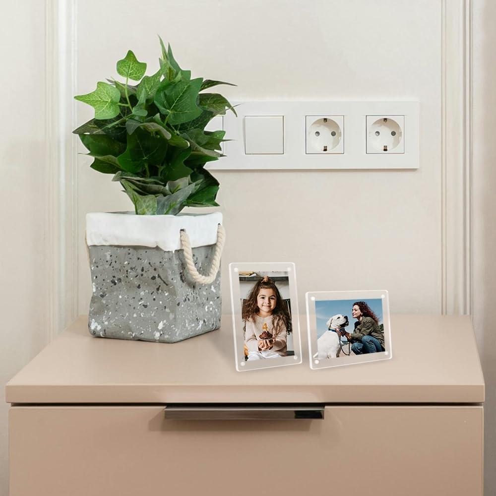 Mini Marcos Magnéticos LIANHELILAI 6x9 cm Acrílico 2 Pzs