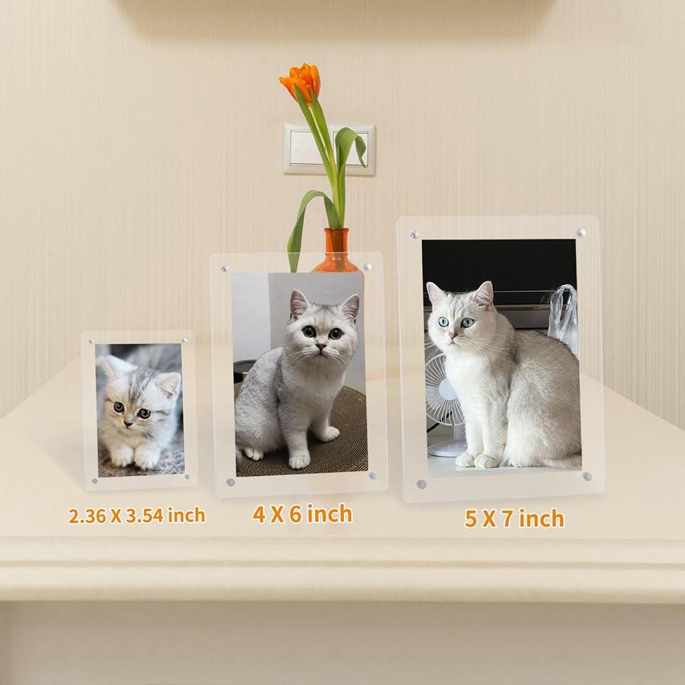 Mini Marcos Magnéticos LIANHELILAI 6x9 cm Acrílico 2 Pzs