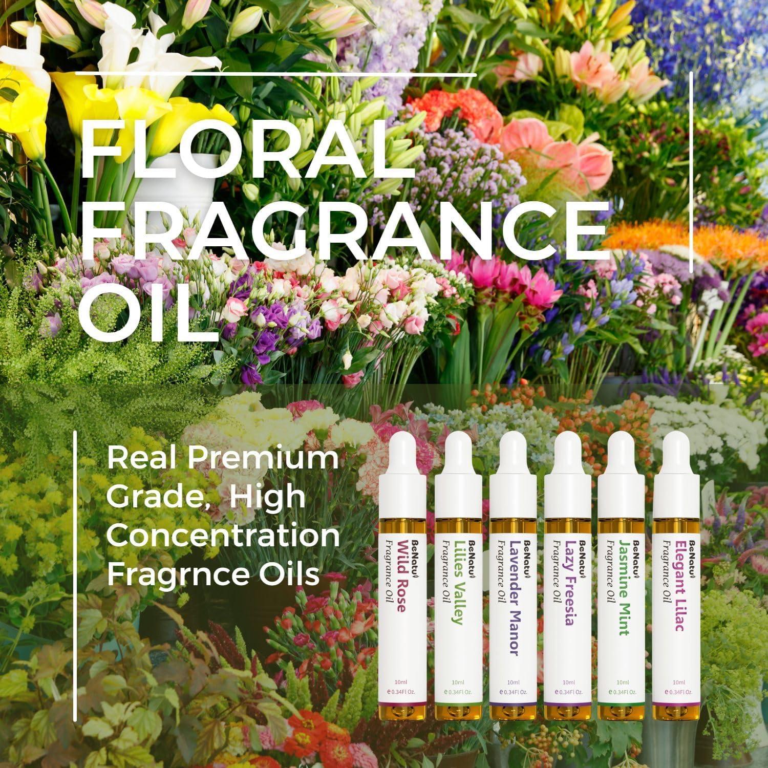 Conjunto de Aceites Aromáticos Premium Benatu Floral 6 Pcs