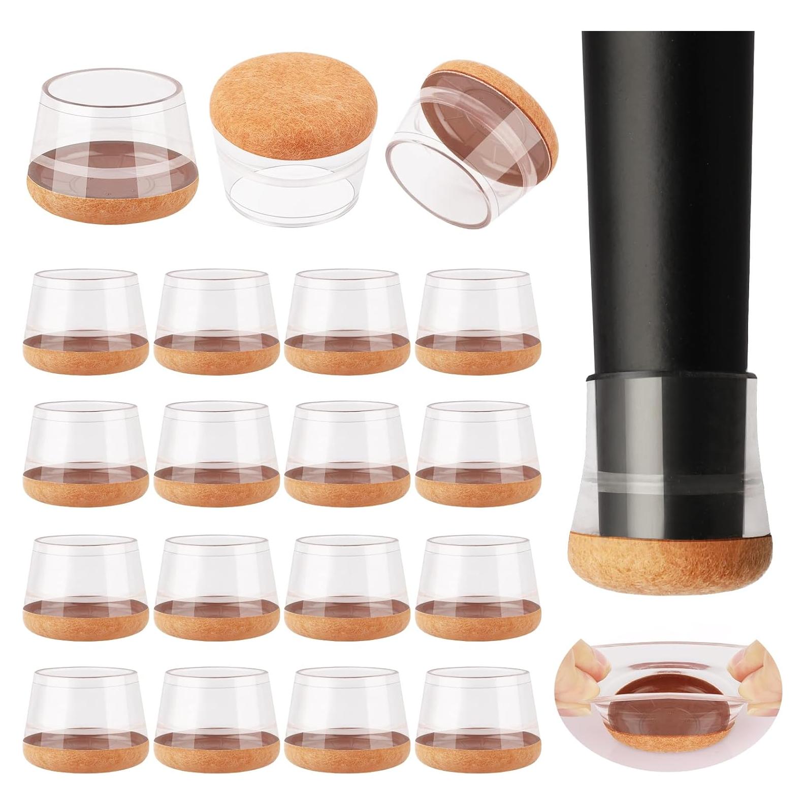 16 Protectores de Suelo de Silicona Jeaoouu para Sillas