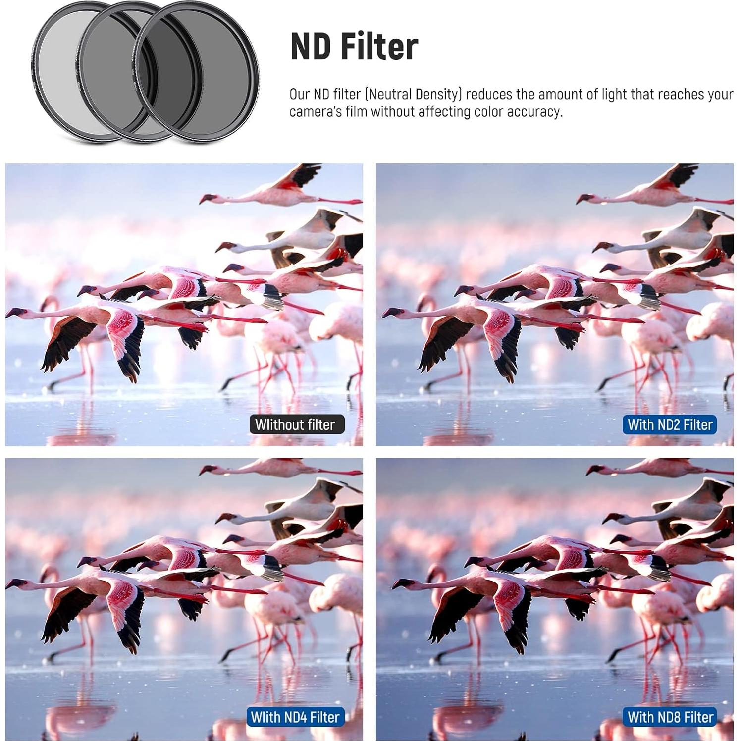 Kit de Lentes y Filtros NEEWER 52mm: Gran Angular y Telefoto 2.2X