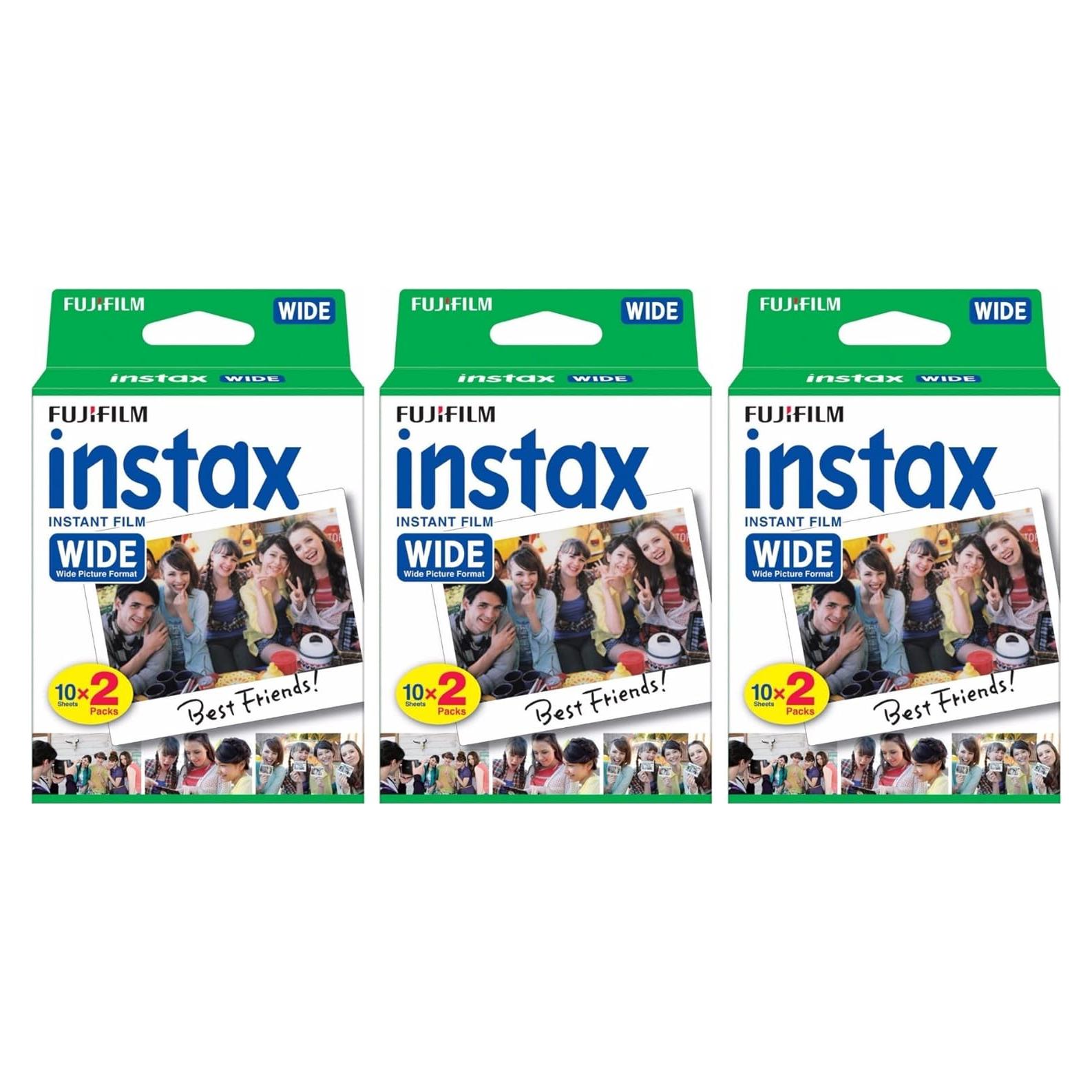 Película Instantánea Fujifilm Instax Wide - 3 Paquetes (60 Exposiciones)