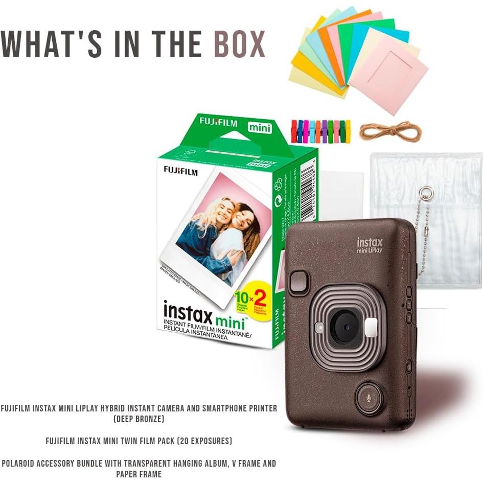 Cámara Instantánea Híbrida Fujifilm Instax Mini LiPlay Bronce