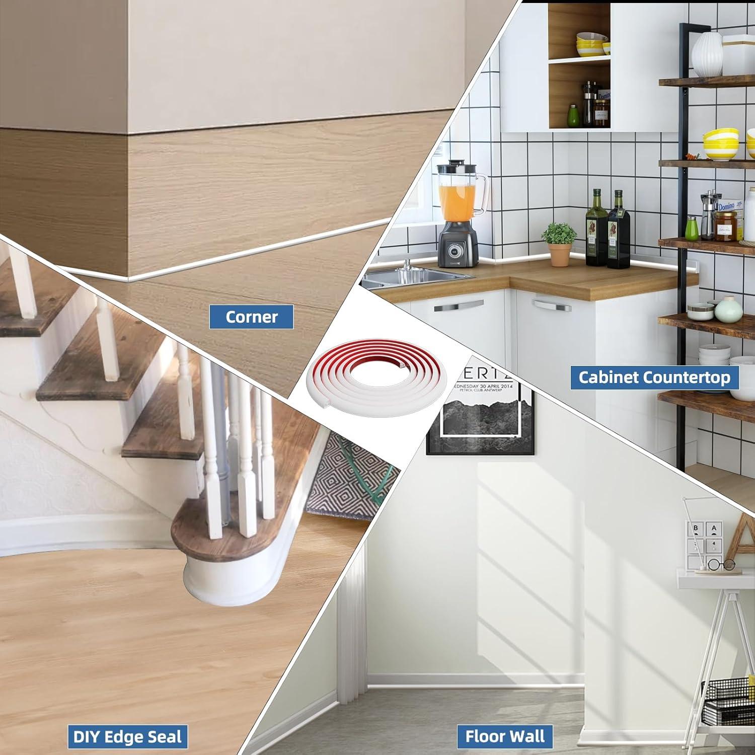 Moldura Flexible de Silicona Conwang 299.72 cm para Bordes Curvados