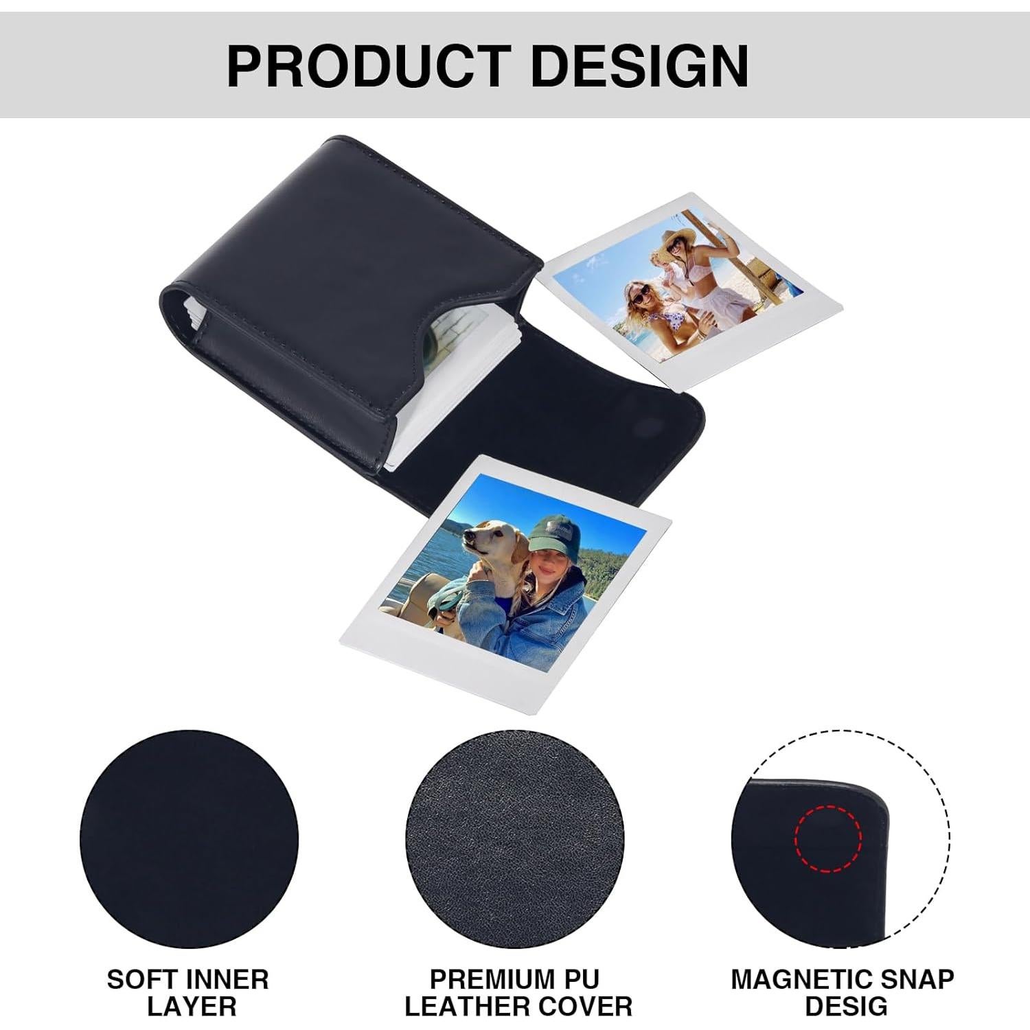 Álbum de Fotos Cuadrado WOGOZAN para Fujifilm Instax SQ - Negro