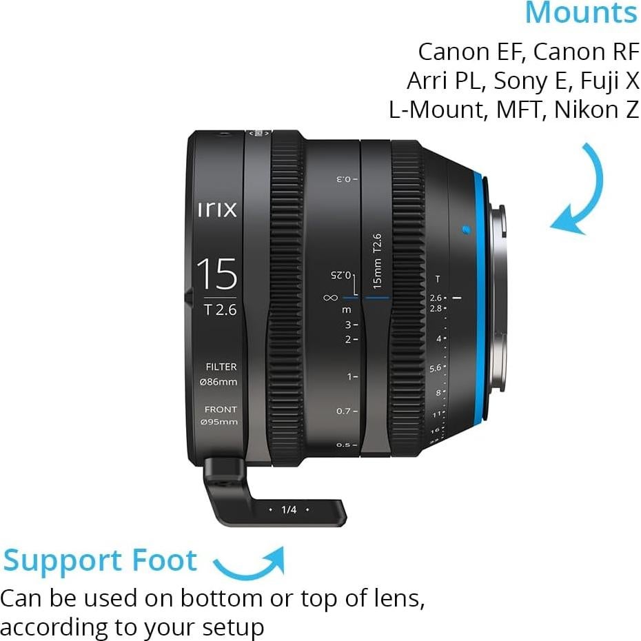 Lente Irix Cine 15mm T2.6 Gran Angular Montura Leica L