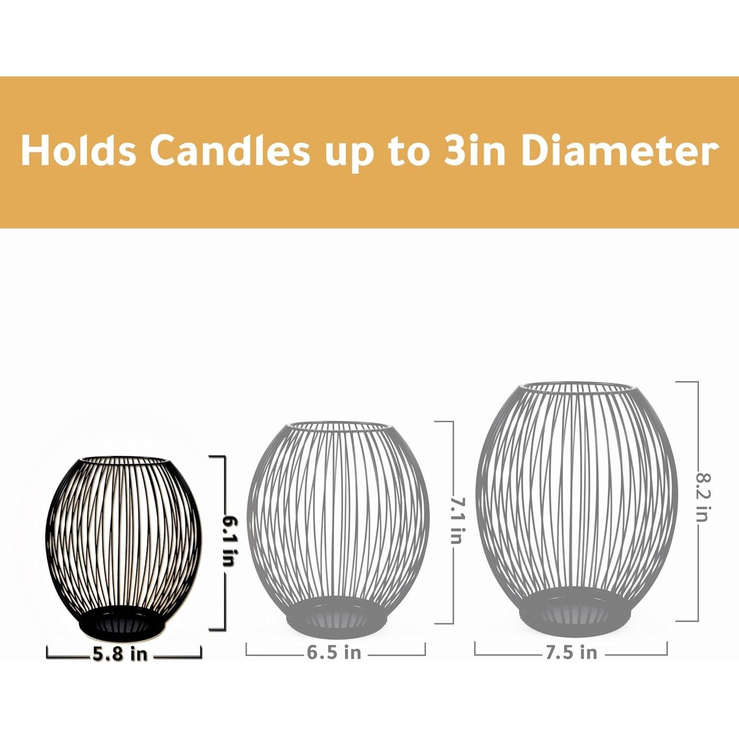 Soporte de Velas Pequeño OLEEK de Hierro Negro para Exterior