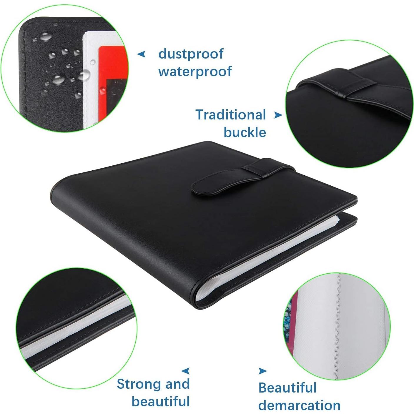 Álbum de Fotos 256 Bolsillos Ruibytree - 2 Paquetes Negro/Azul