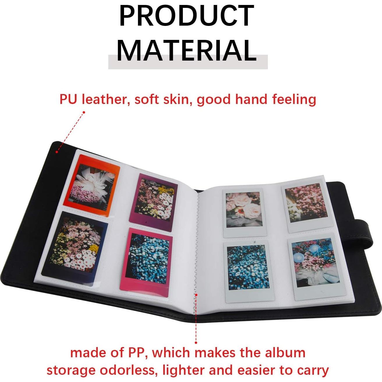 Álbum de Fotos 256 Bolsillos Ruibytree - 2 Paquetes Negro/Azul