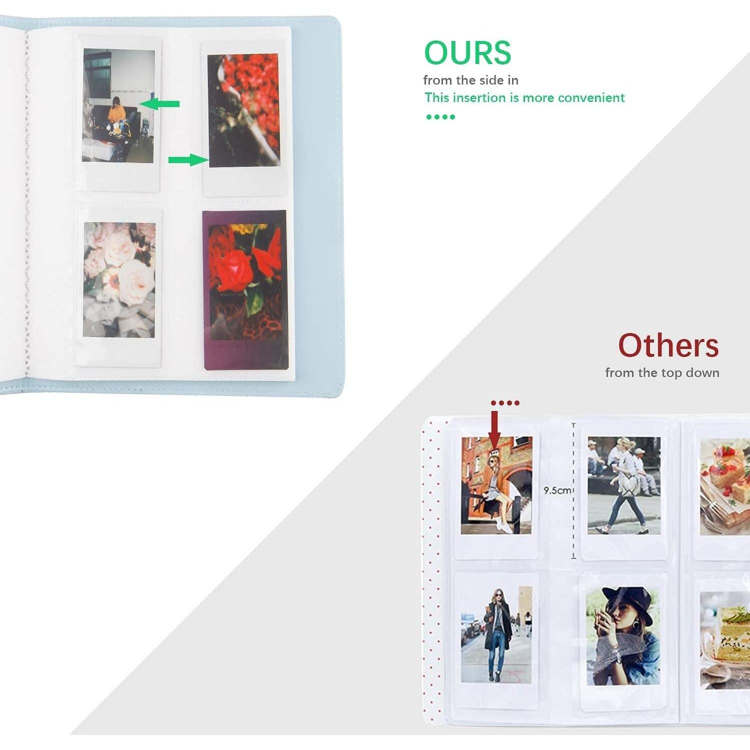 Álbum de Fotos 256 Bolsillos Ruibytree - 2 Paquetes Negro/Azul