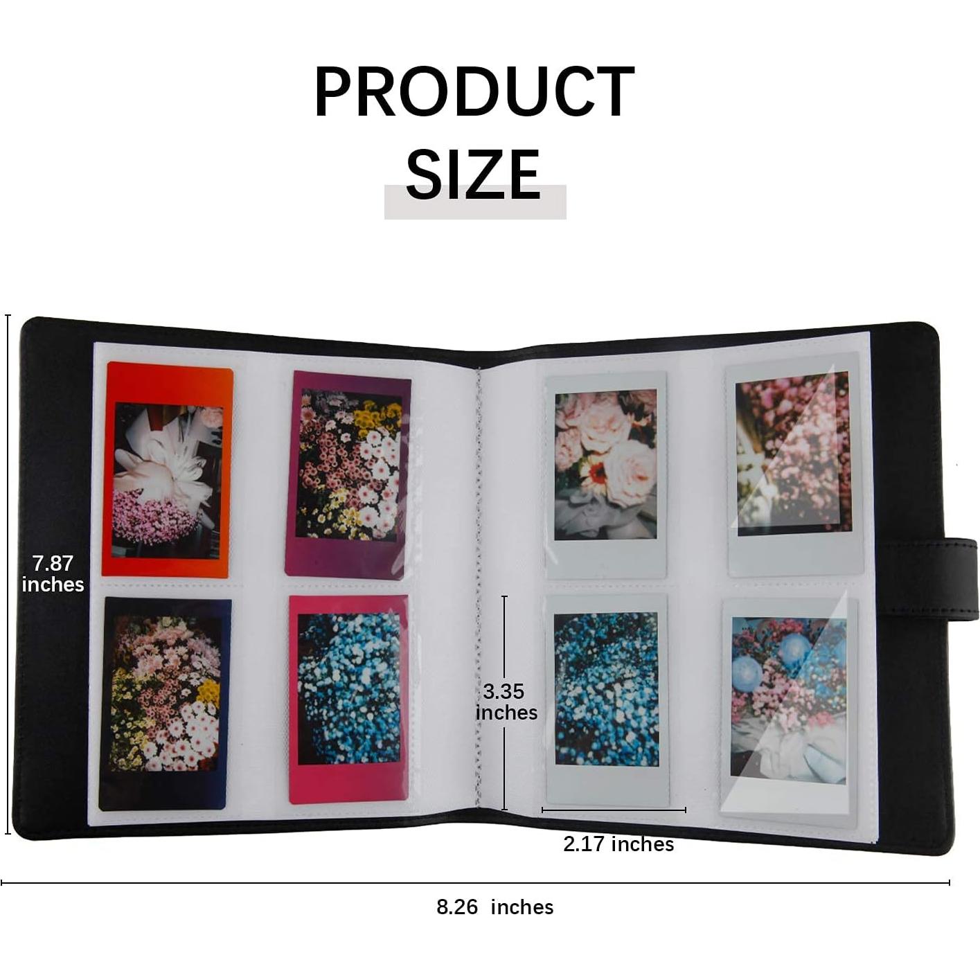 Álbum de Fotos 256 Bolsillos Ruibytree - 2 Paquetes Negro/Azul
