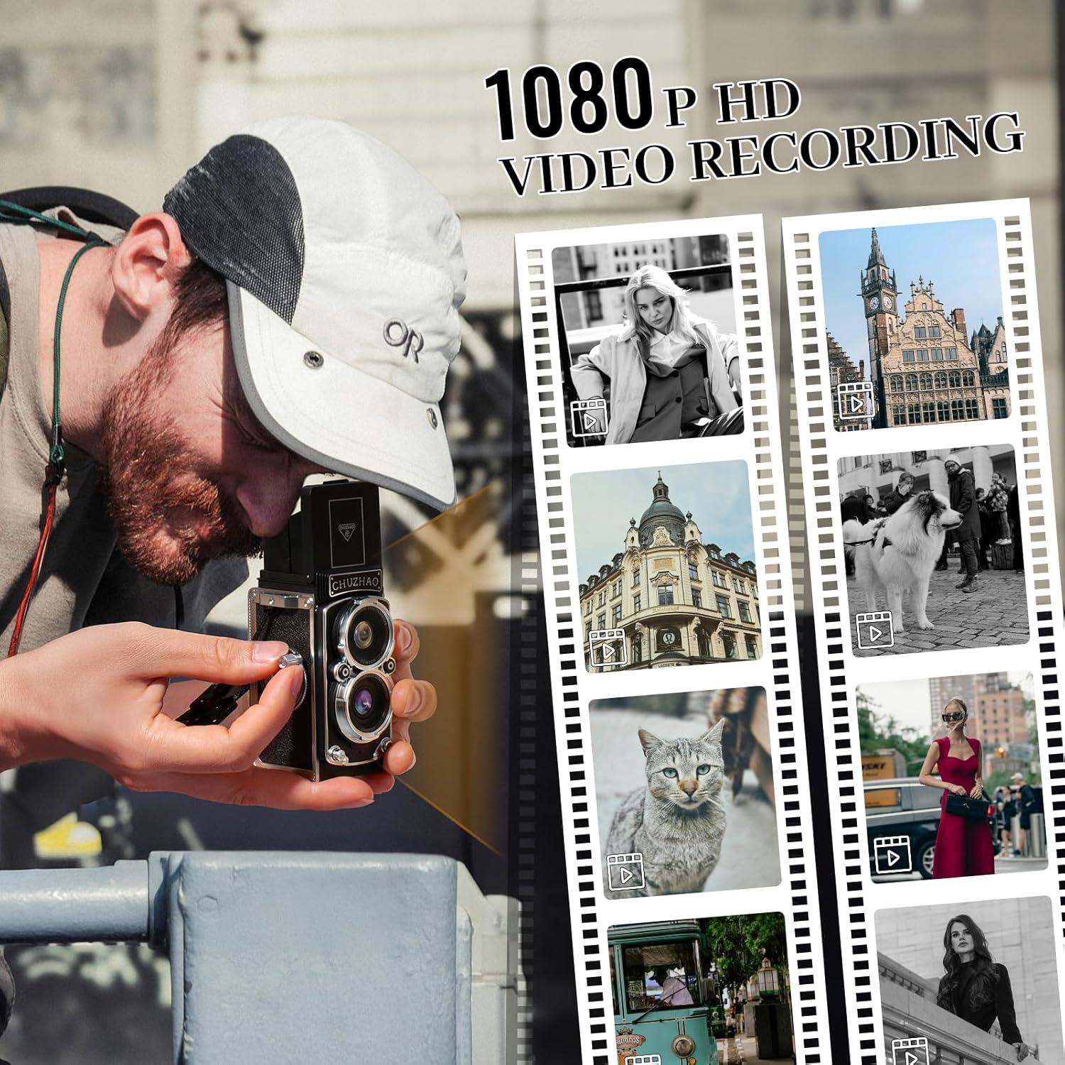 Mini Cámara Digital Vintage CHUZHAO 12MP 1080P Retro Portátil