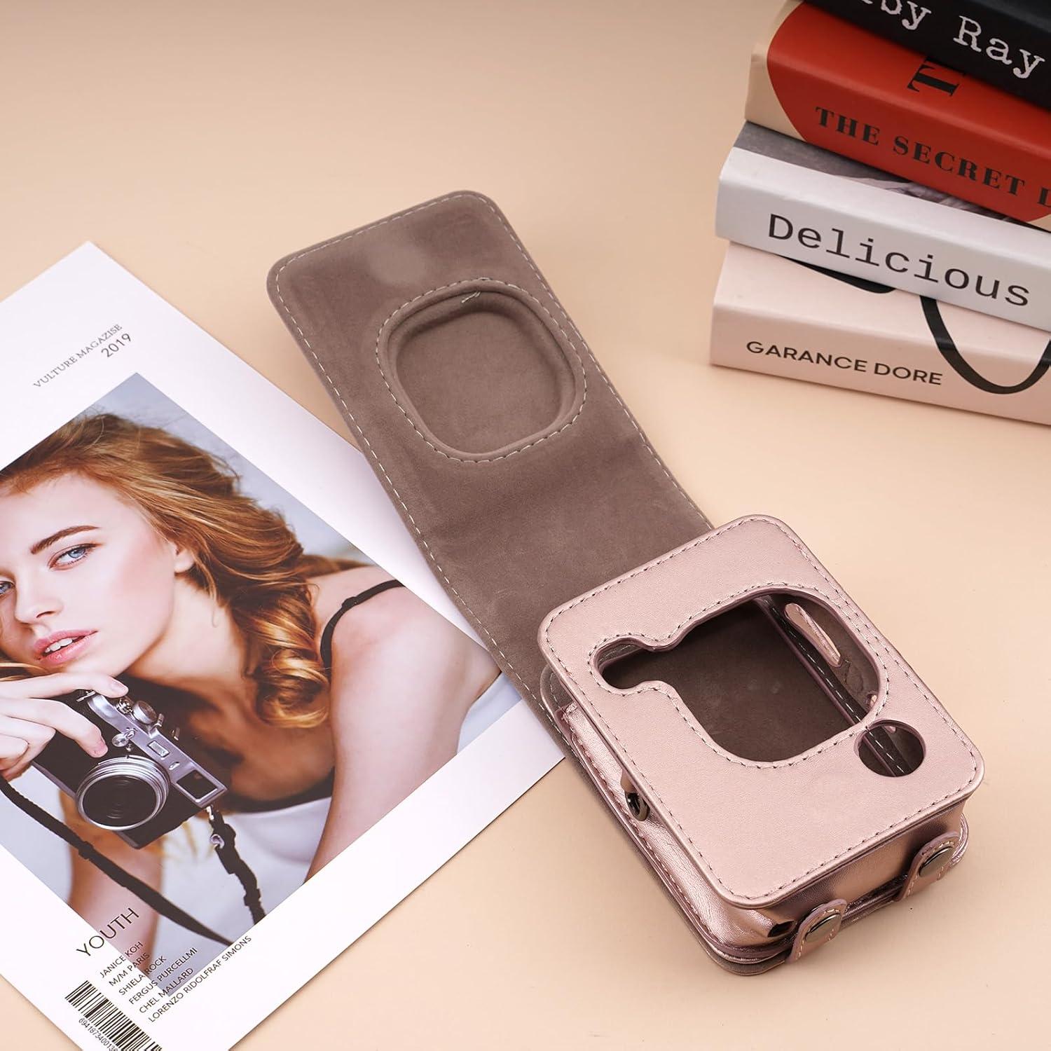 Funda Protectora Frankmate para Fujifilm Instax Mini Liplay Oro Rosa