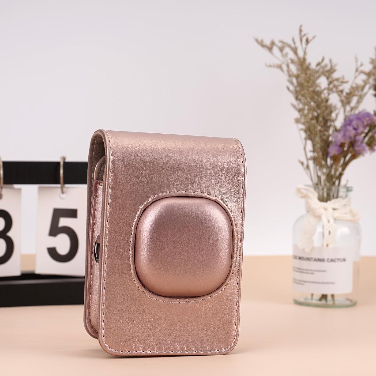 Funda Protectora Frankmate para Fujifilm Instax Mini Liplay Oro Rosa