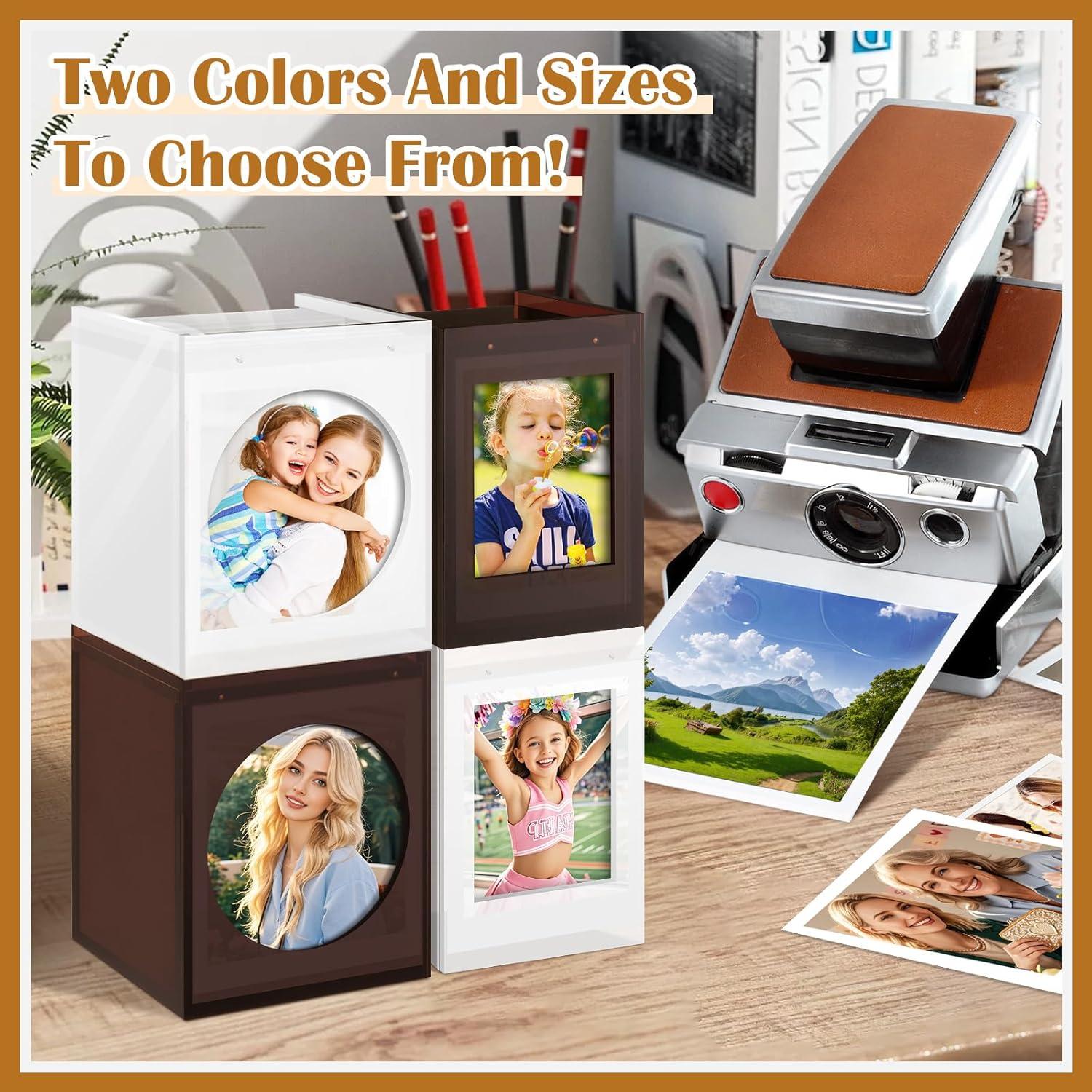 Mini Marco Polaroid DARCKLE con Caja de Almacenamiento Acrílica