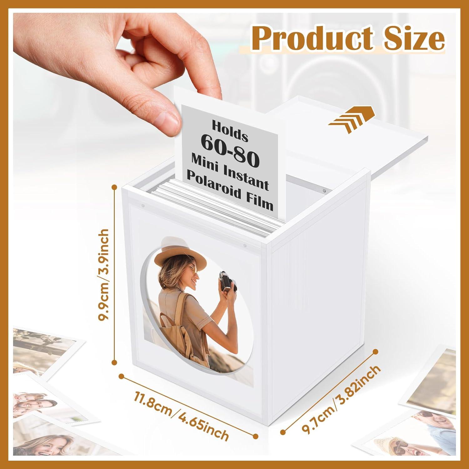 Mini Marco Polaroid DARCKLE con Caja de Almacenamiento Acrílica