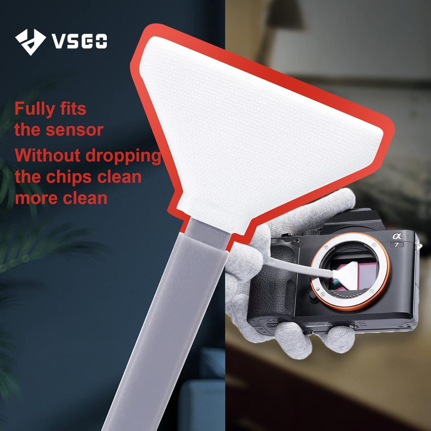 Kit de limpieza para sensor de cámara VSGO 12 hisopos 34mm