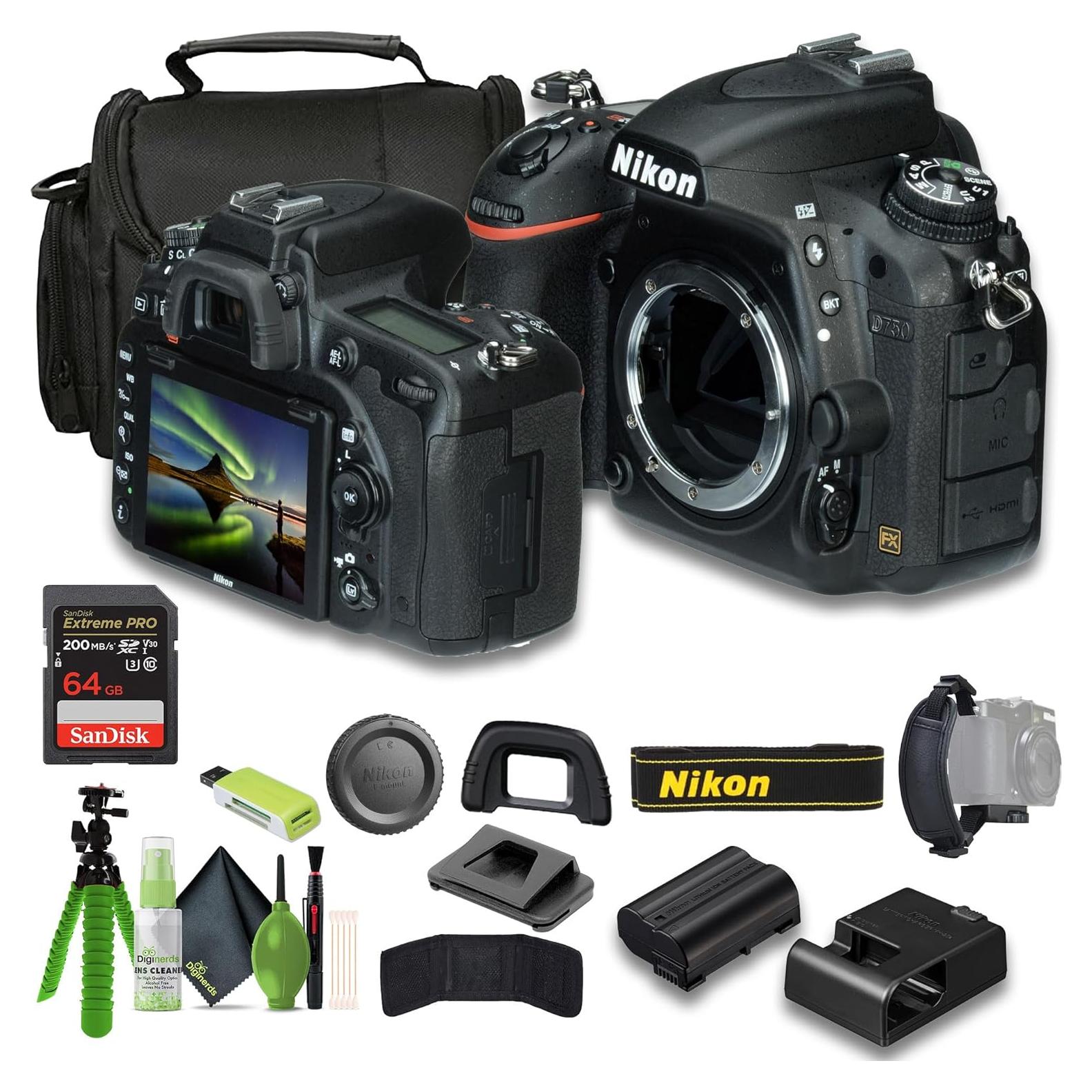 Cámara DSLR Nikon D750 Formato FX + Accesorios Completo