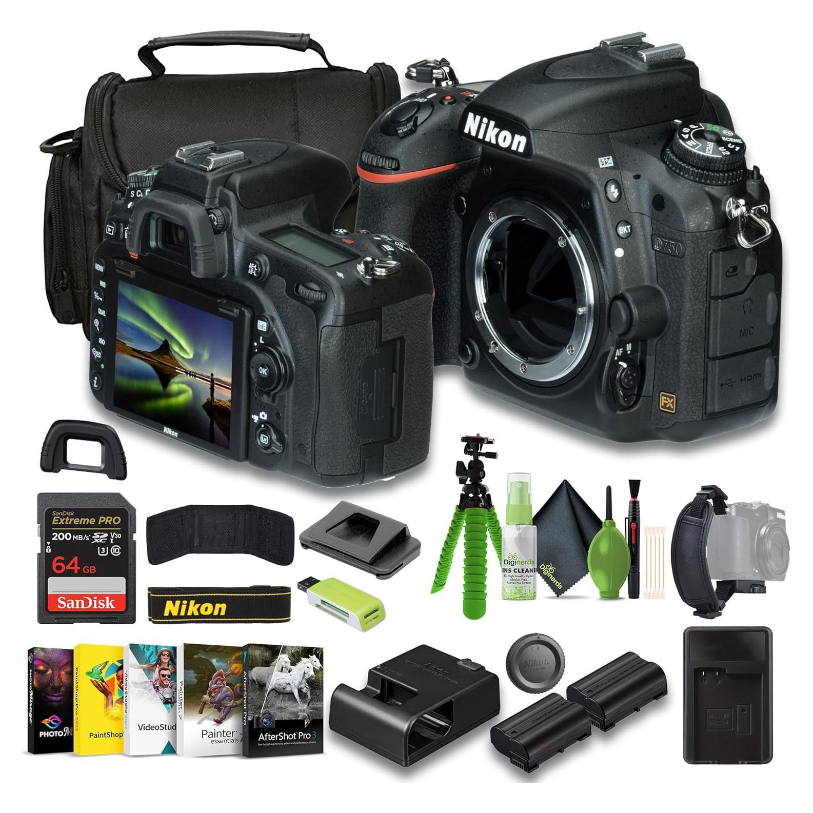 Cámara DSLR Nikon D750 Formato FX 24.3MP + Accesorios